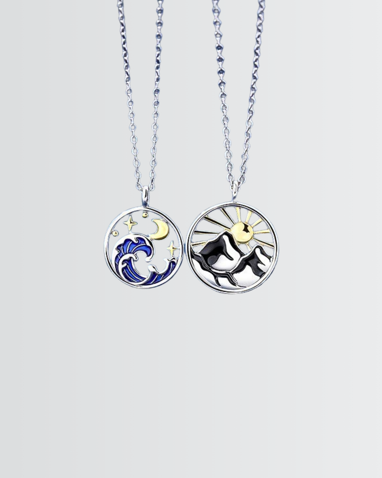 Chasing Horizons Together Couple Necklace