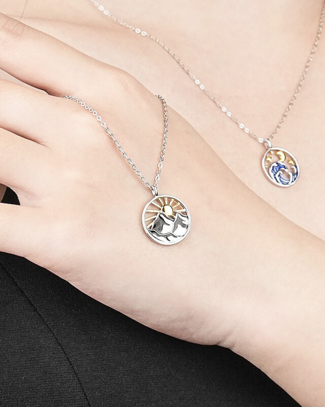 Chasing Horizons Together Couple Necklace