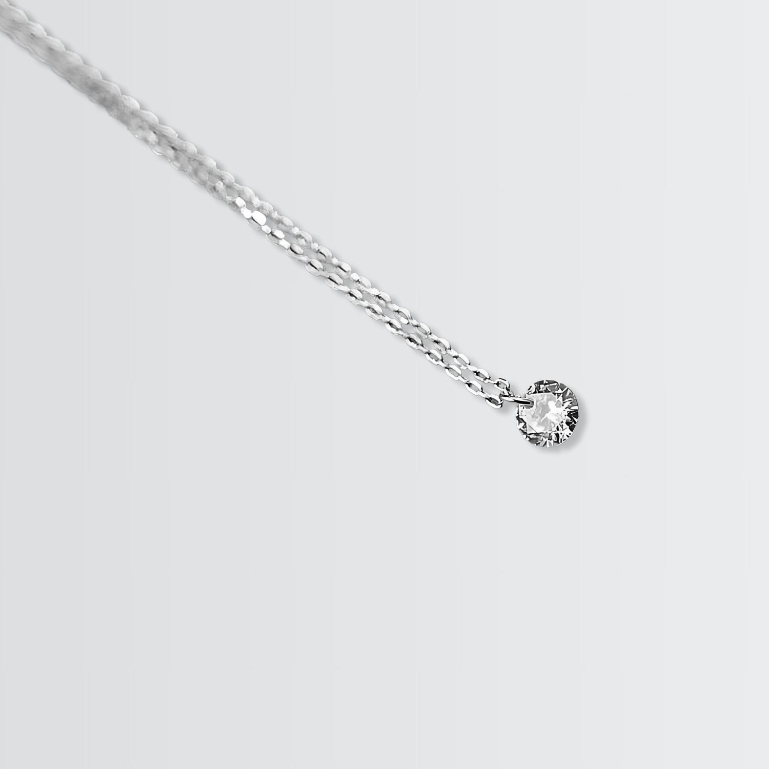 Minimal Solitaire Necklace