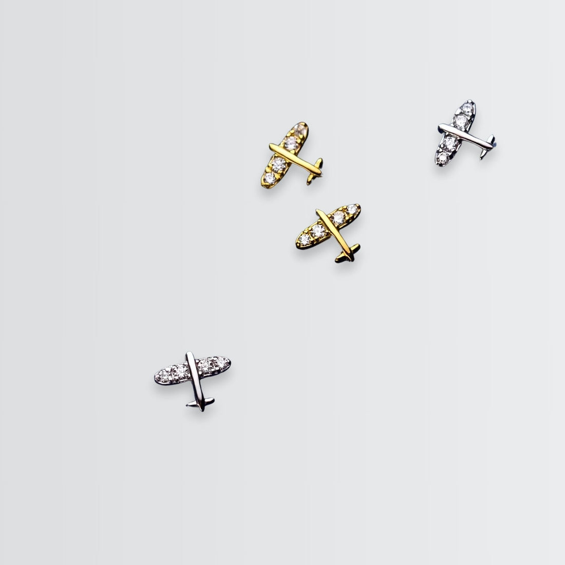 Minimal Airplane Studs - jewellery by BLINGLANE