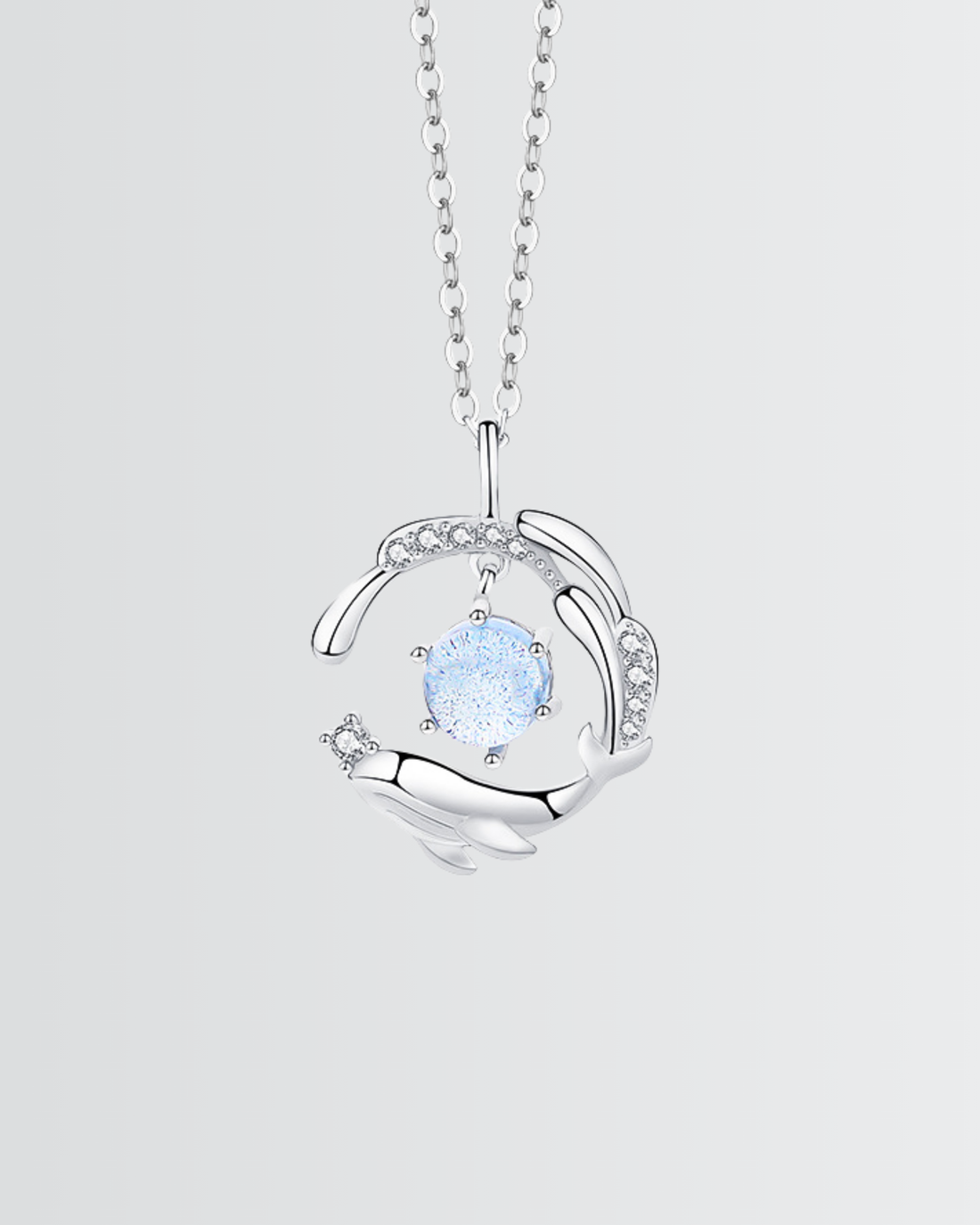 Mystic Wave Whale Necklace