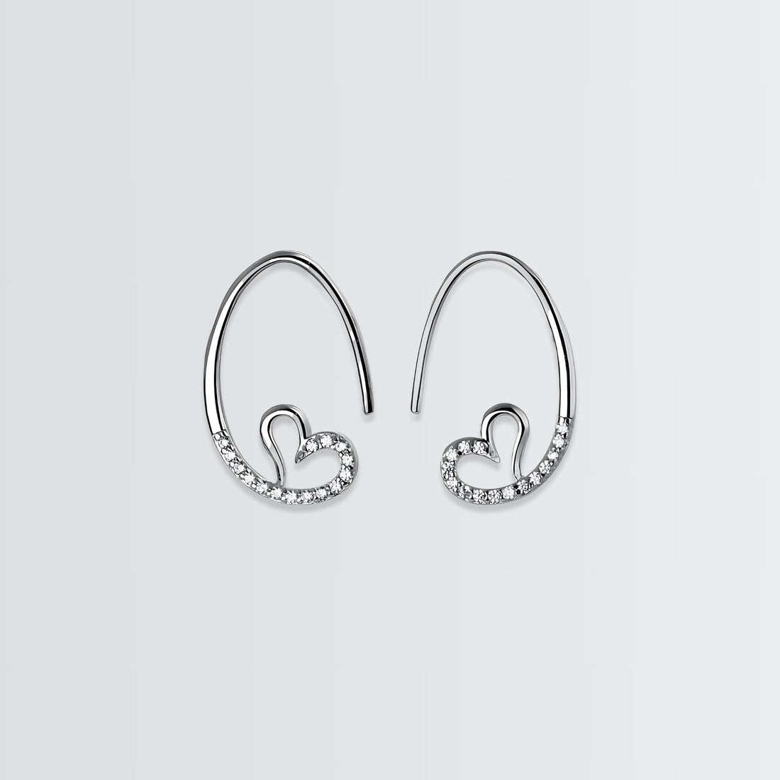 Boomerang Heart Minimal Earrings - jewellery by BLINGLANE