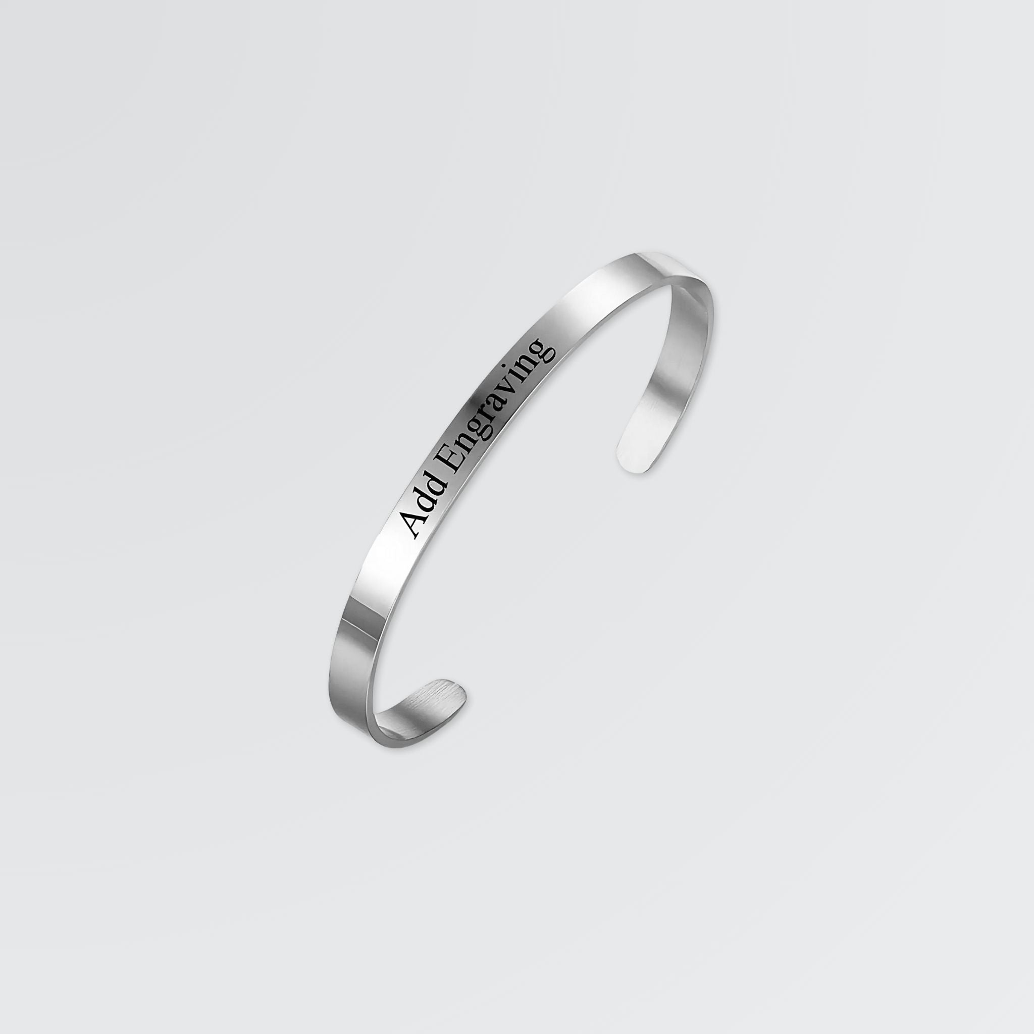 Personalize Your Name 6mm Cuff Bangle