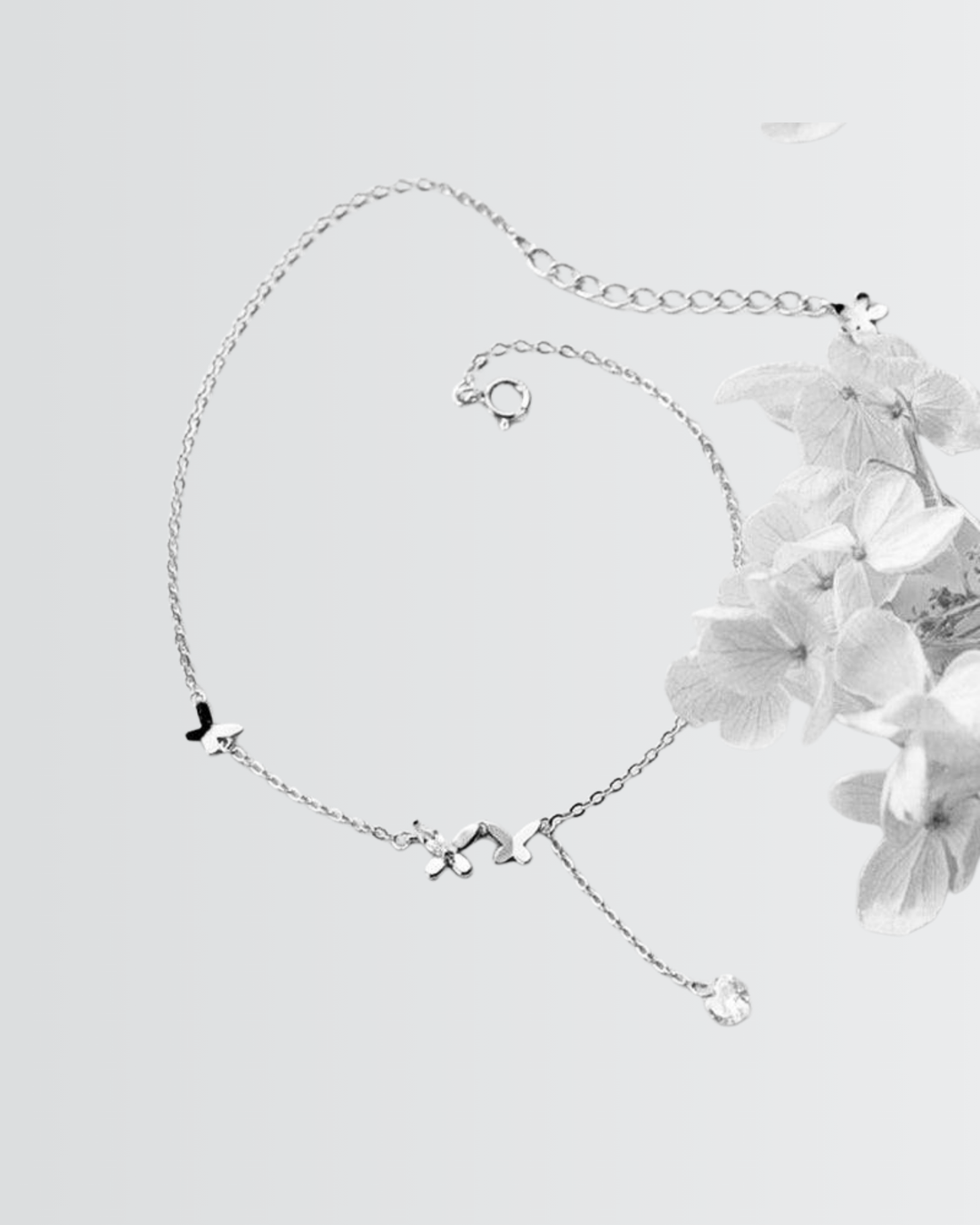 Twinkling Butterflies Minimal Anklet