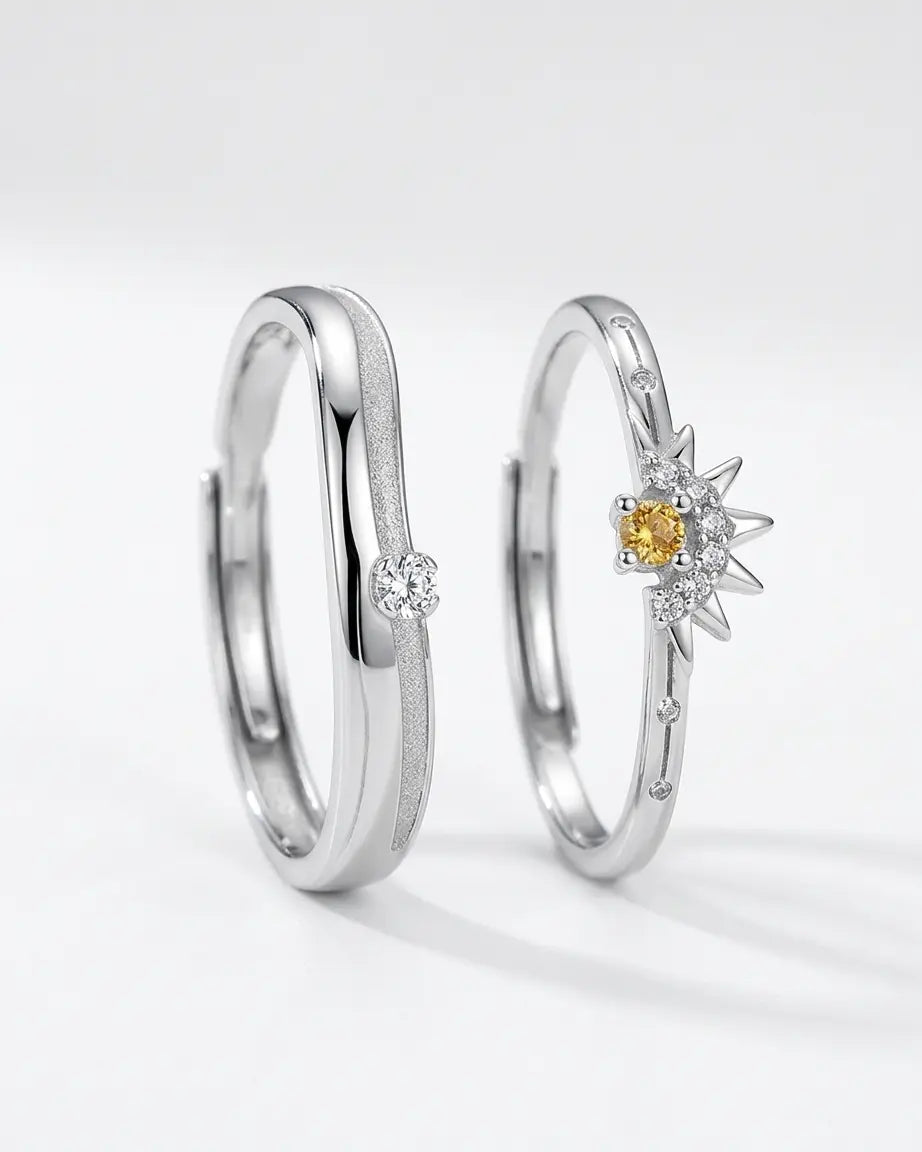 A Match Made True Love Bands - Silver Ring by BLINGLANE