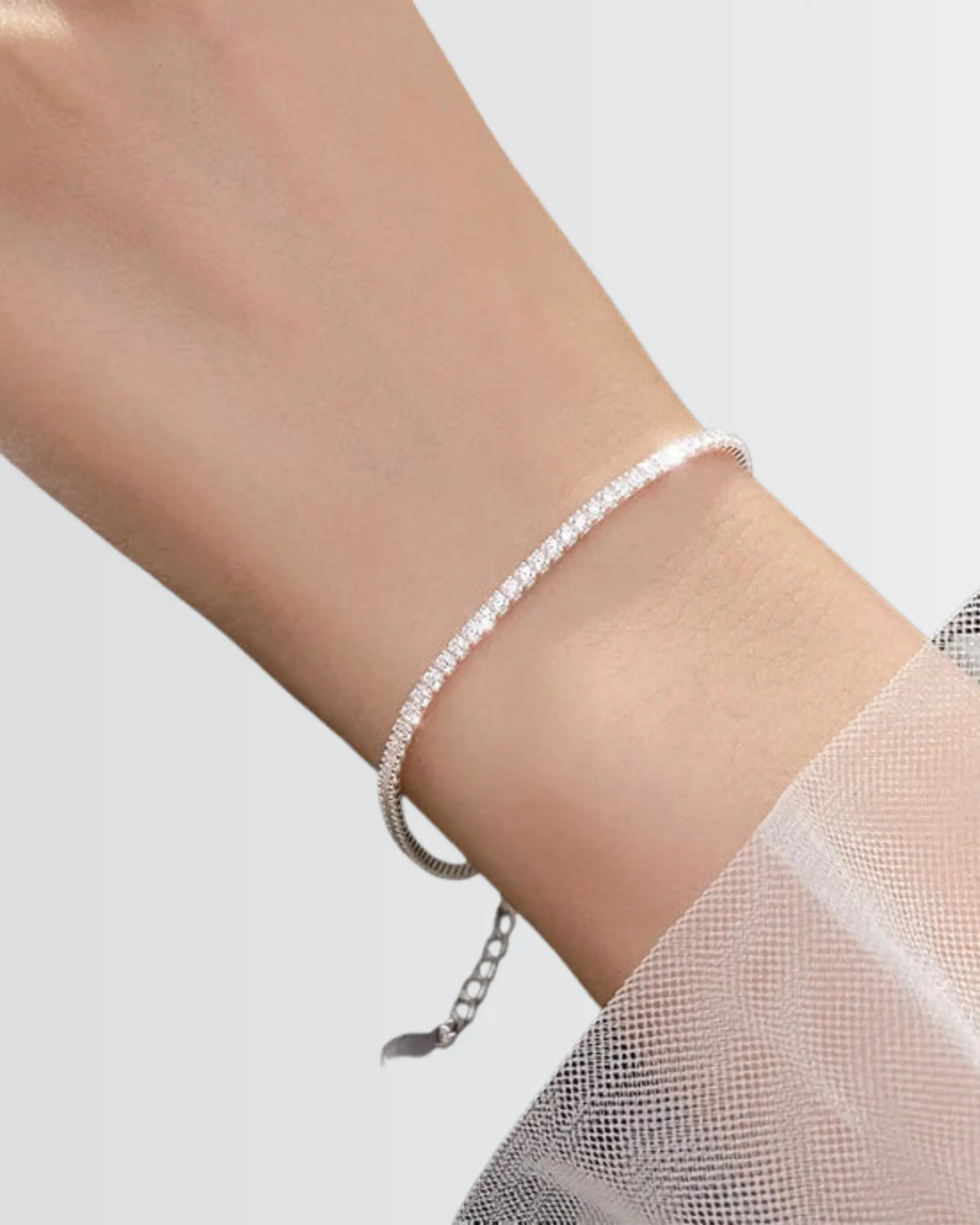 A Refined Shimmer Minimal Bracelet -  Silver Bracelet by BLINGLANE