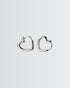 Adorable Hearts Mini Hoops -  Silver Earrings by BLINGLANE