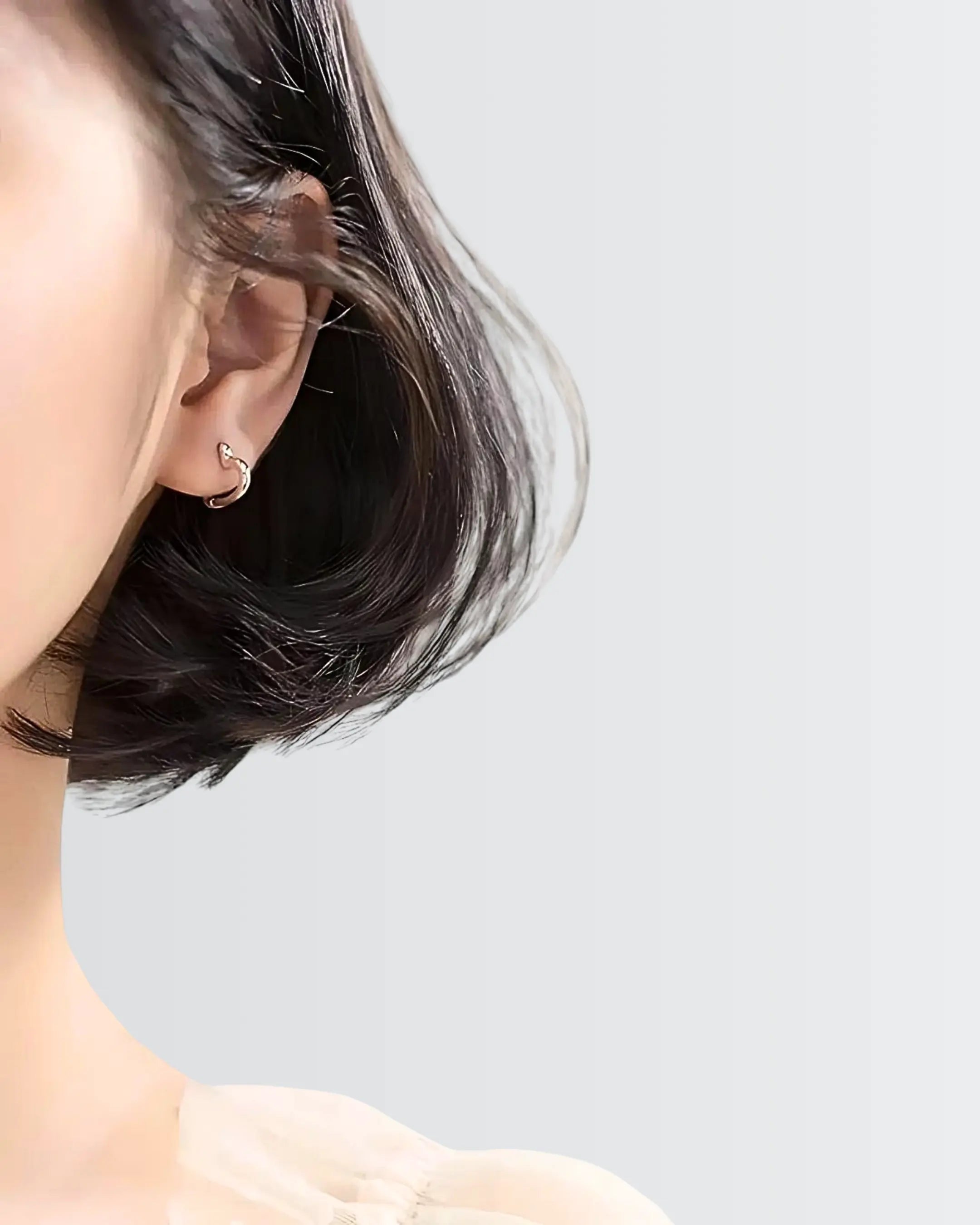 Adorable Hearts Mini Hoops -  Silver Earrings by BLINGLANE