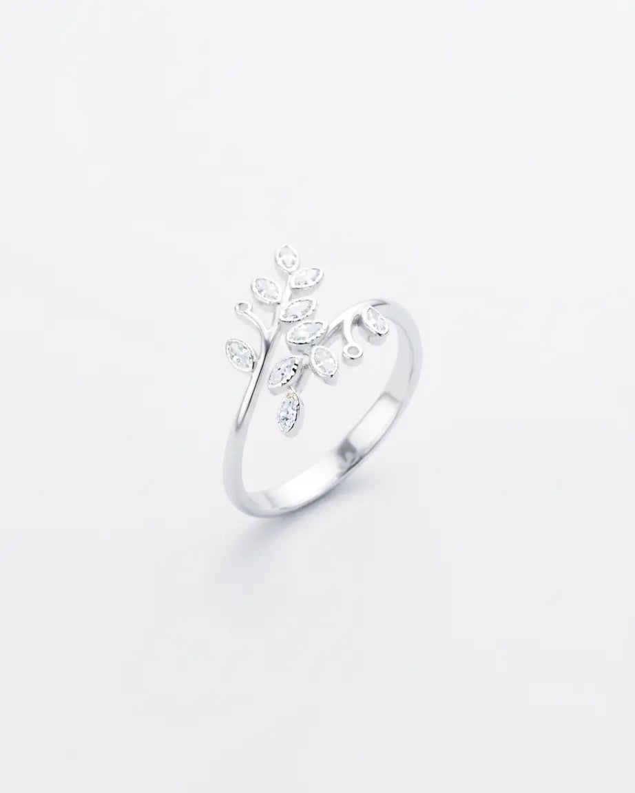 An Affair with Leaves Ring -  Silver Ring by BLINGLANE