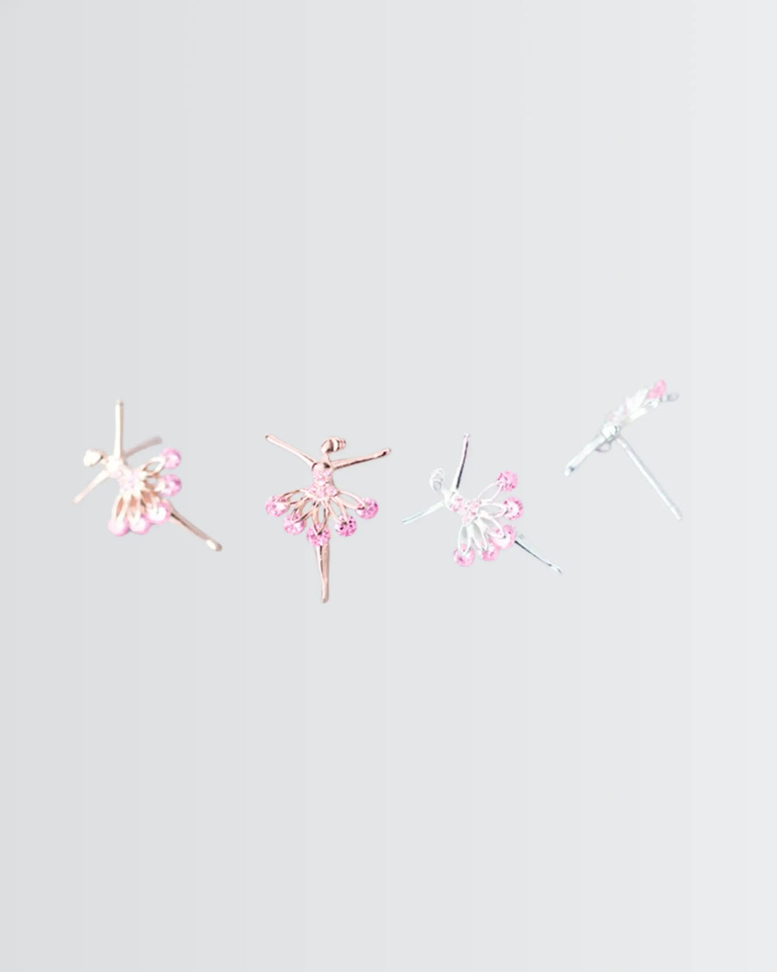 Ballet Bling Minimal Studs -  Silver Earrings by BLINGLANE
