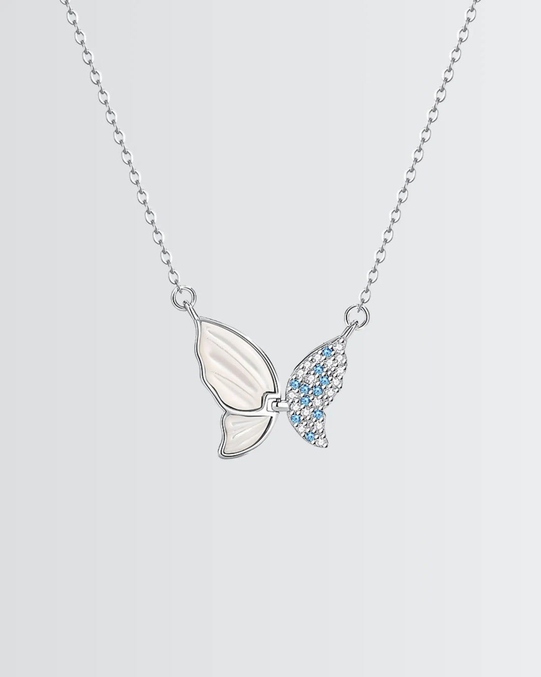 Blingfly Shimmering Necklace - Silver Necklace by BLINGLANE