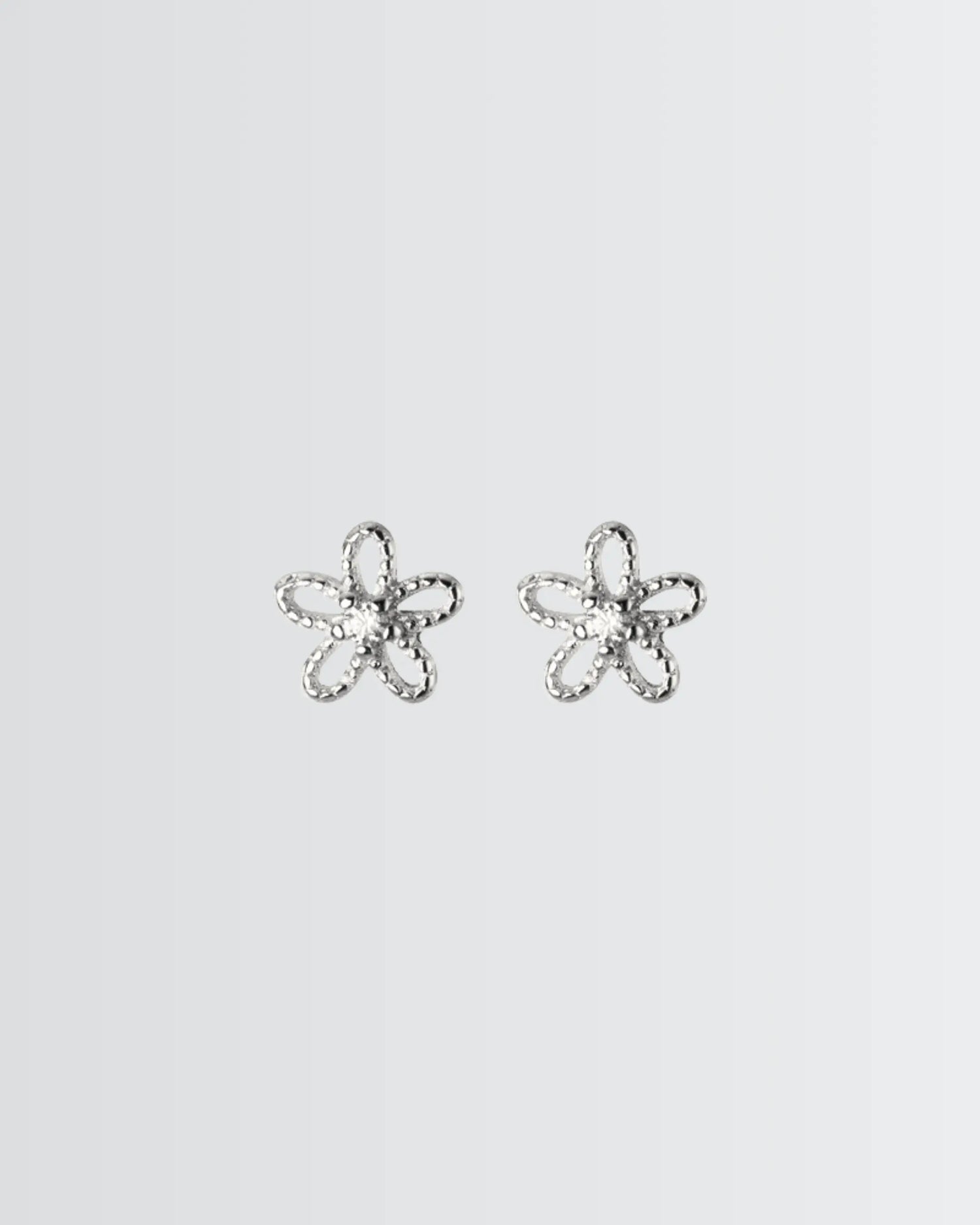 Bloomlight Mini Studs -  Silver Earrings by BLINGLANE