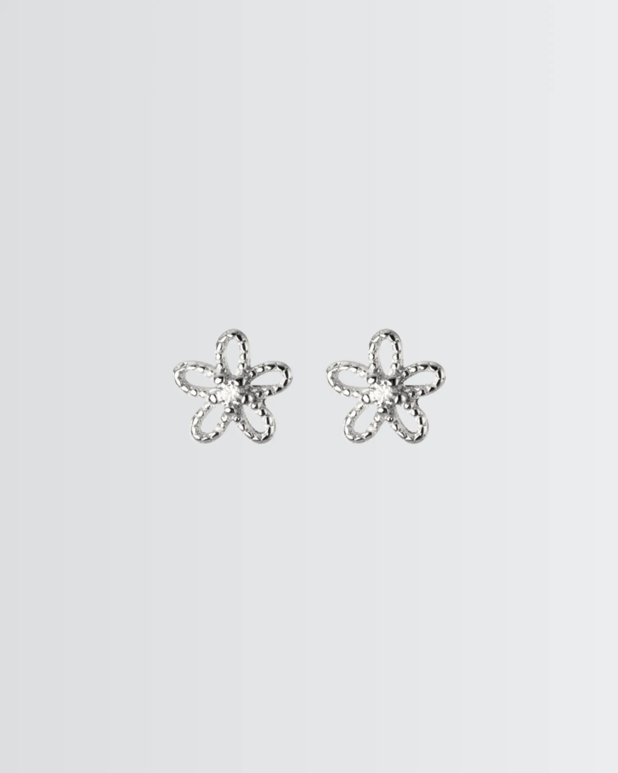 Bloomlight Mini Studs -  Silver Earrings by BLINGLANE