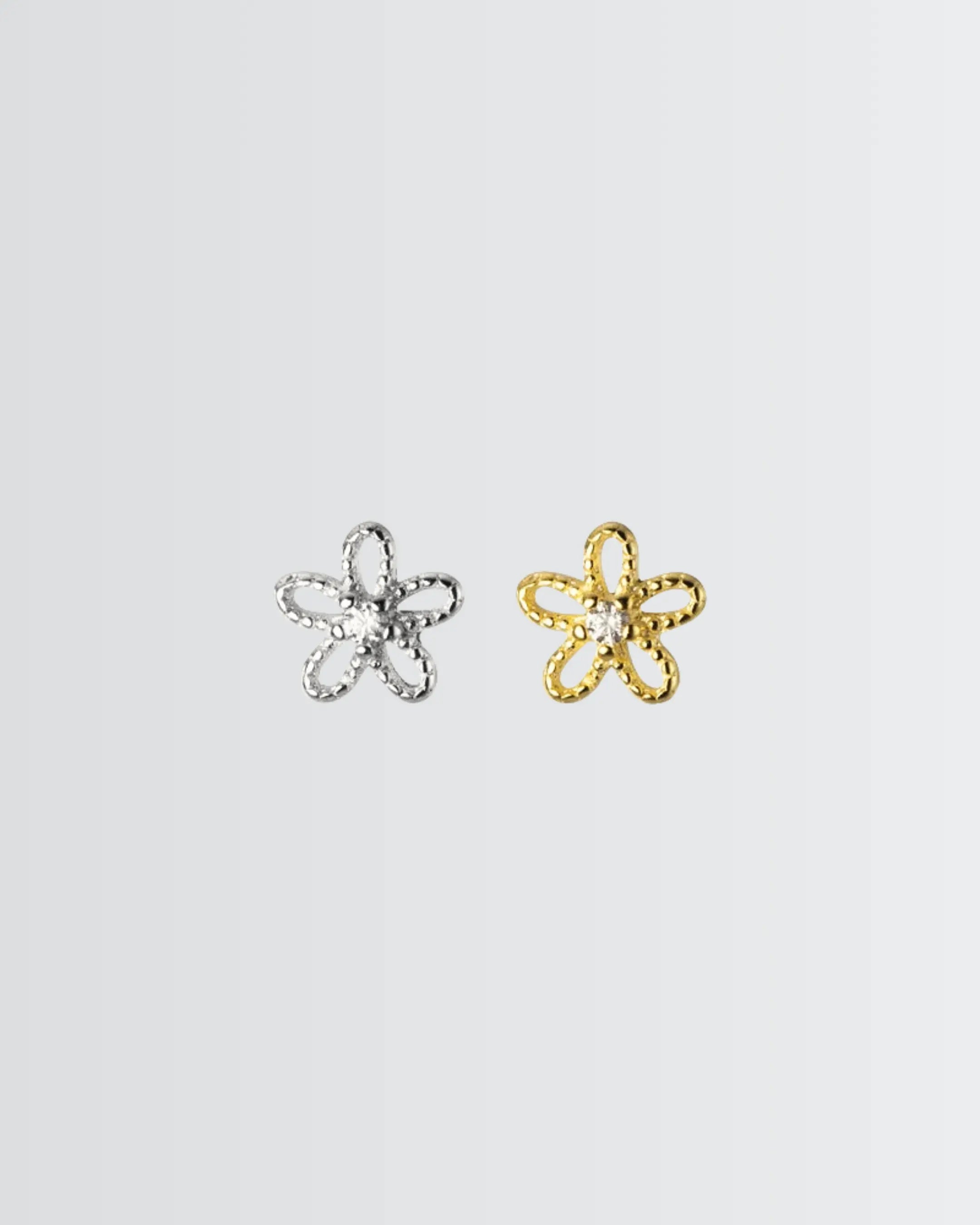 Bloomlight Mini Studs -  Silver Earrings by BLINGLANE