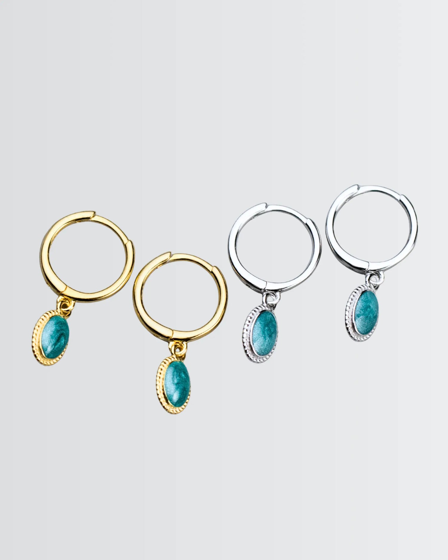 Boho Breeze Hoop Earrings -  Silver Earrings by BLINGLANE