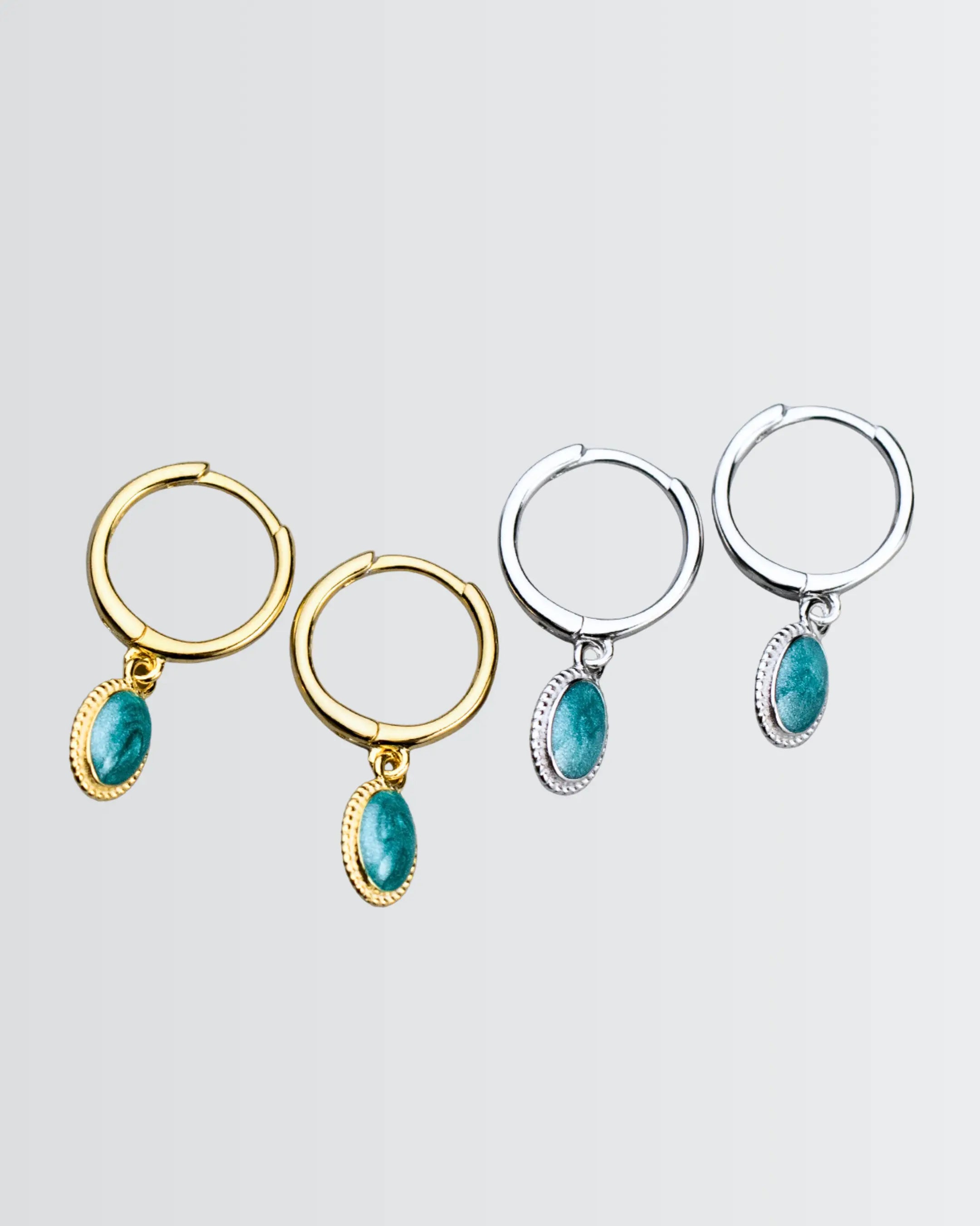 Boho Breeze Hoop Earrings -  Silver Earrings by BLINGLANE