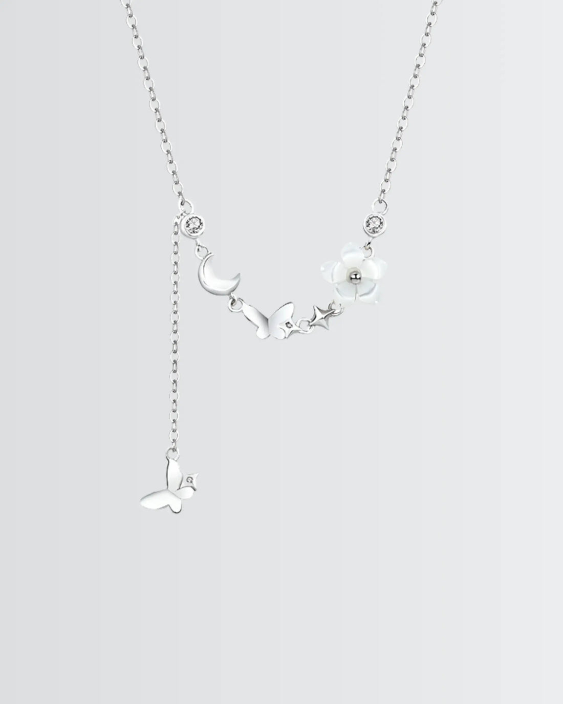 Born To Blossom Necklace -  Silver Necklace by BLINGLANE