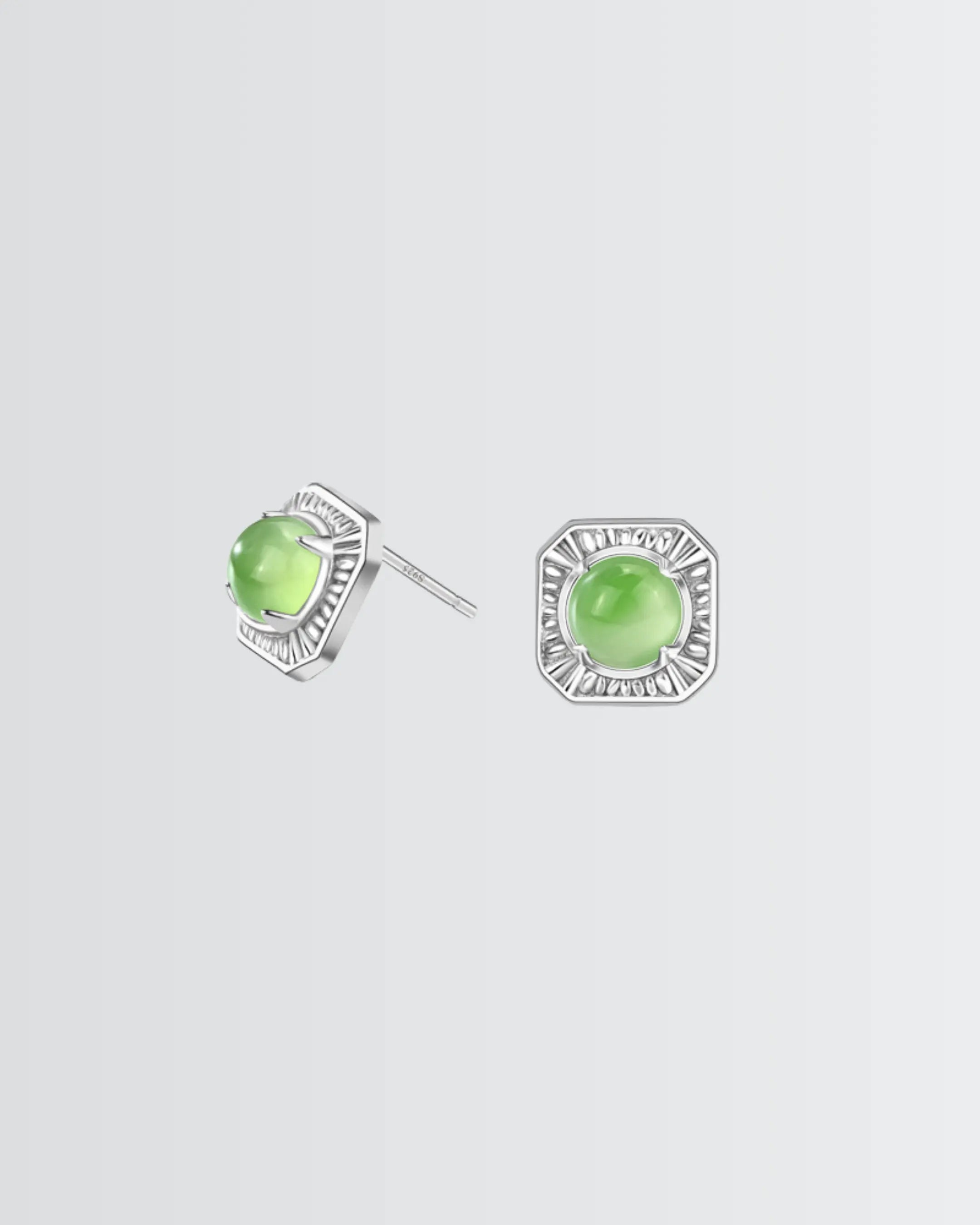 Botanic Edge Vintage Studs -  Silver Earrings by BLINGLANE