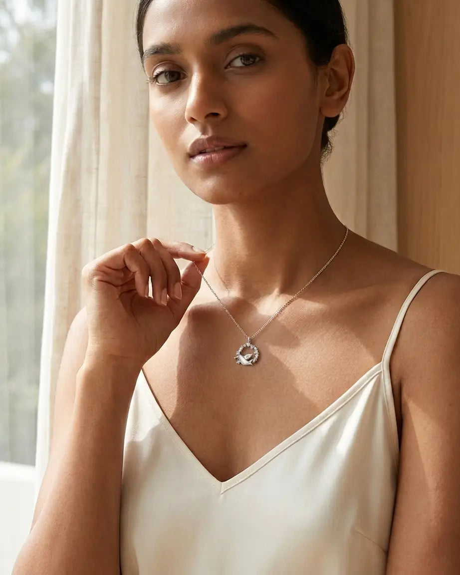 Carried in Love Necklace -  Silver Necklace by BLINGLANE