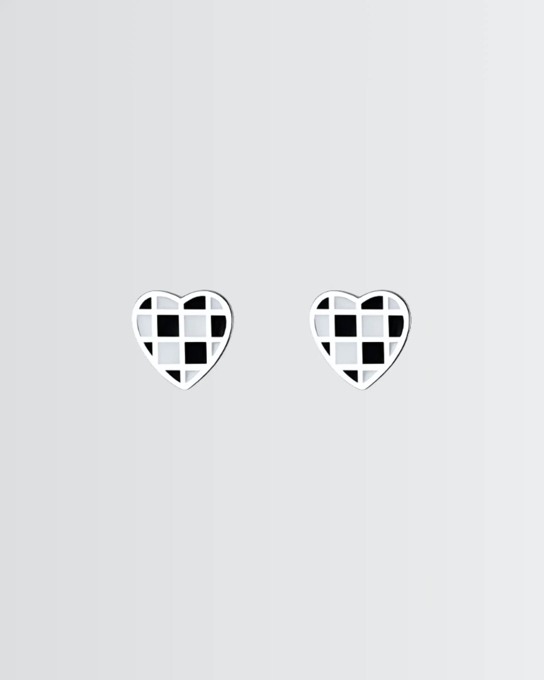 Chess Charm Studs -  Silver Earrings by BLINGLANE