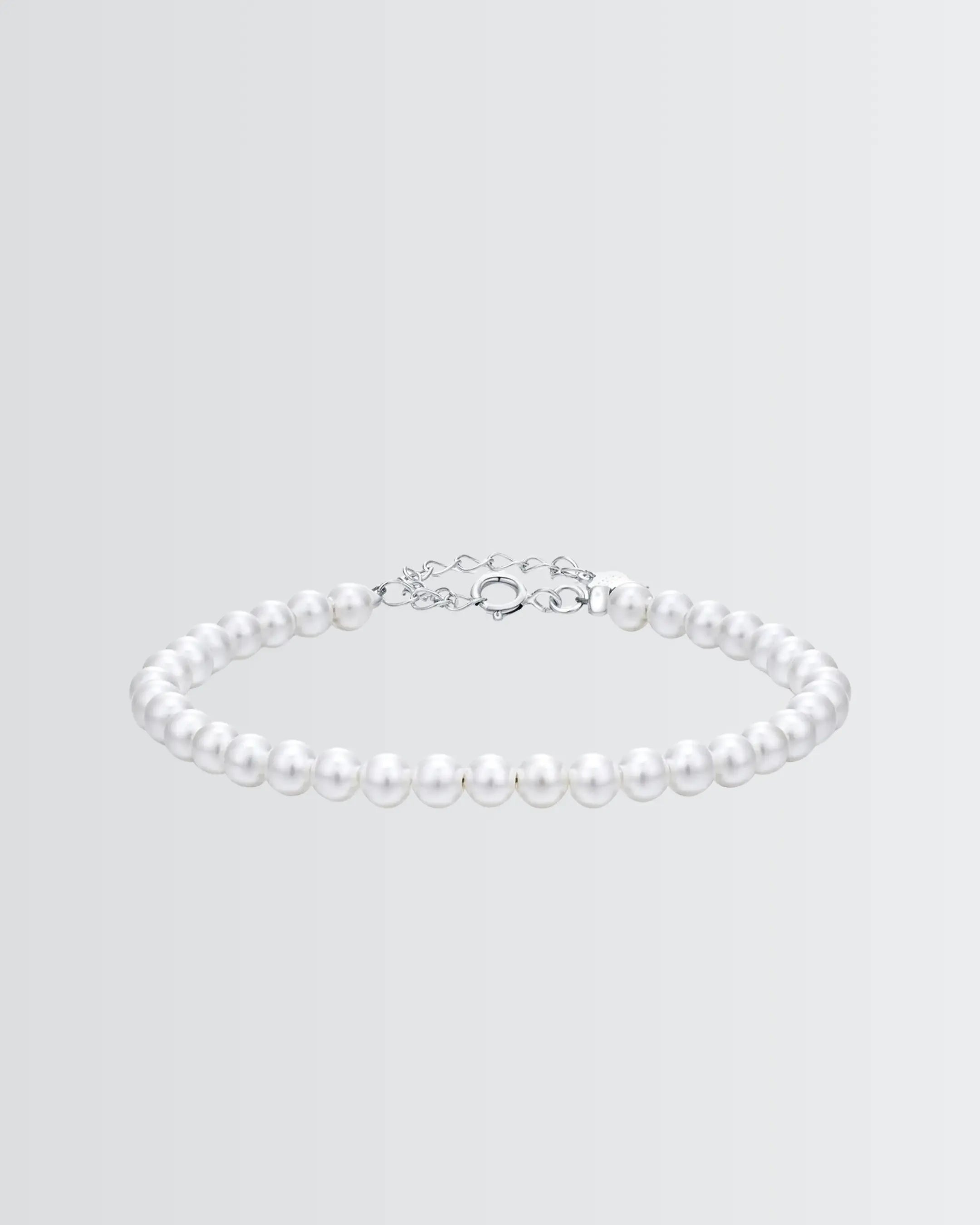 Classic Glow Pearl Bracelet -  Silver Bracelet by BLINGLANE