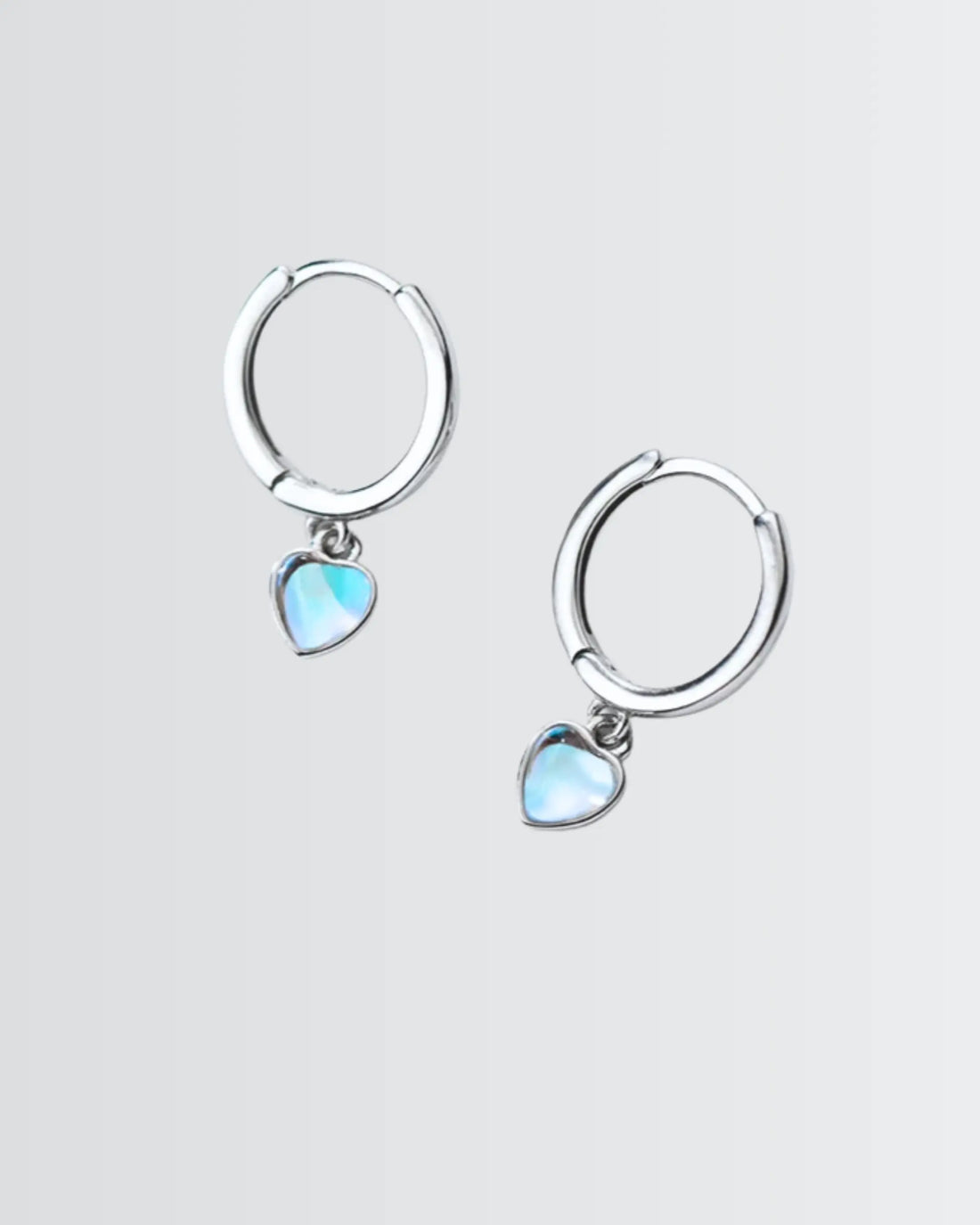 Classic Heart Hoops -  Silver Earrings by BLINGLANE