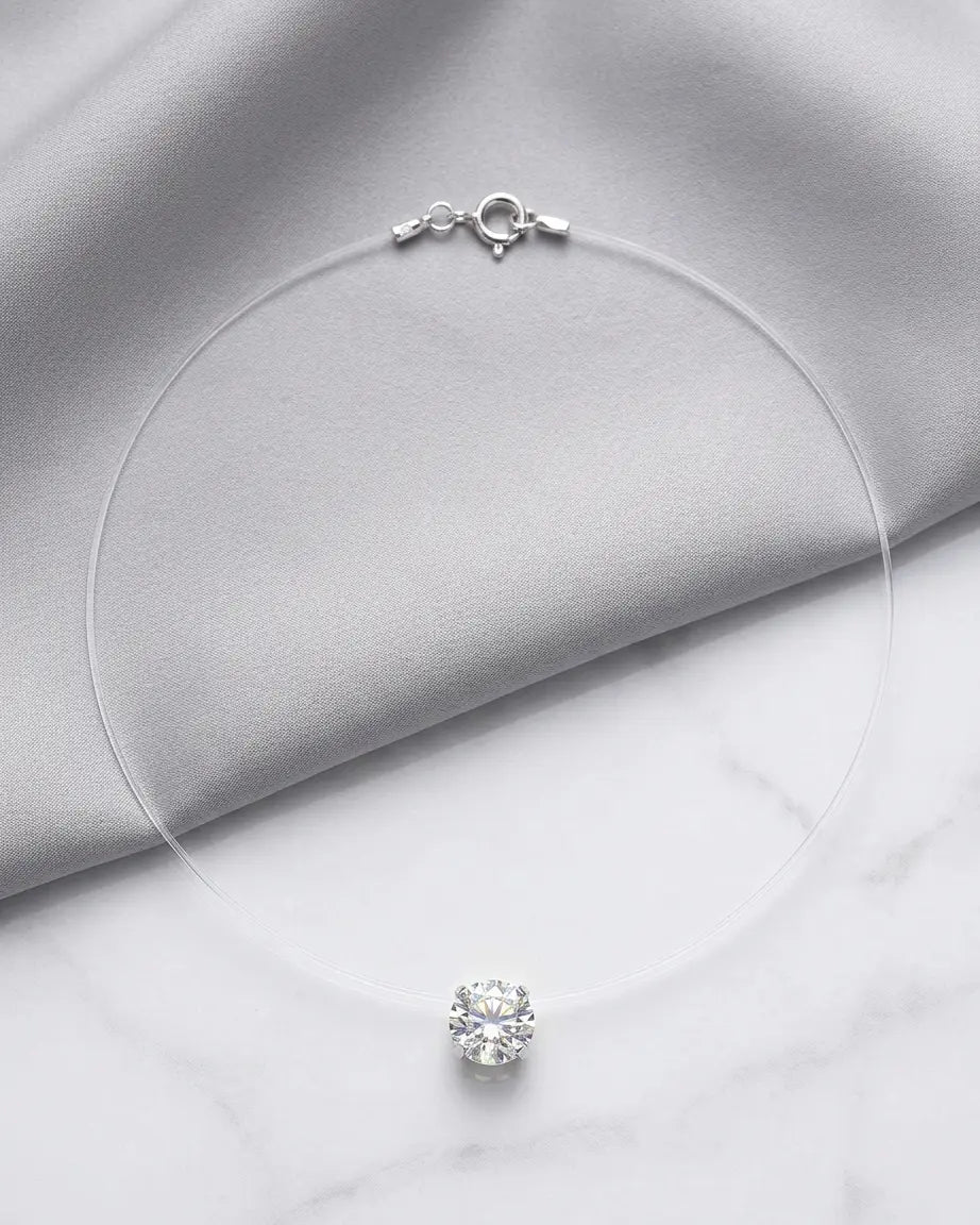 Concealed Sexy Solitaire Neckpiece -  Necklaces by BLINGLANE