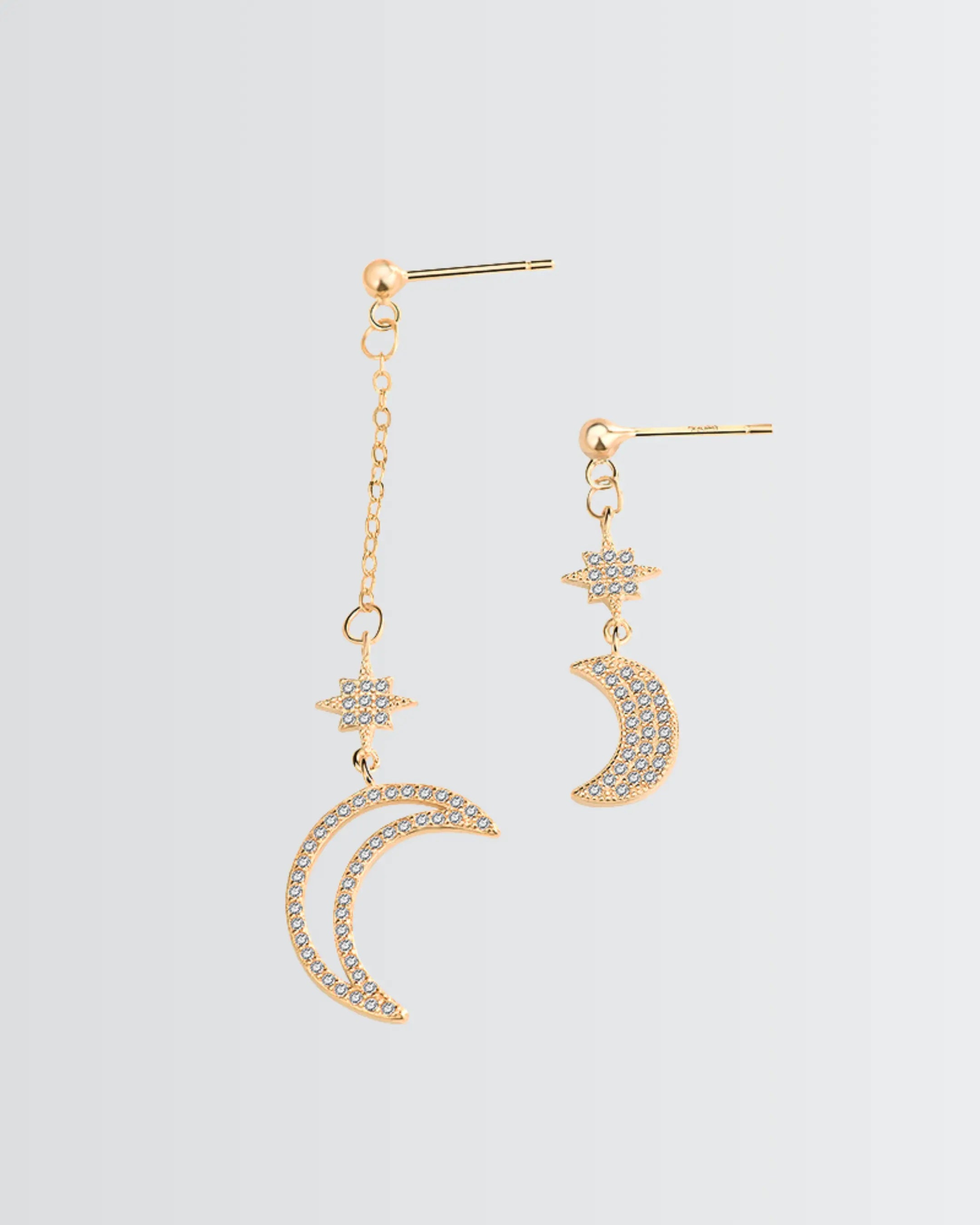 Cosmic Curve Elegant Earrings -  Silver Earrings by BLINGLANE