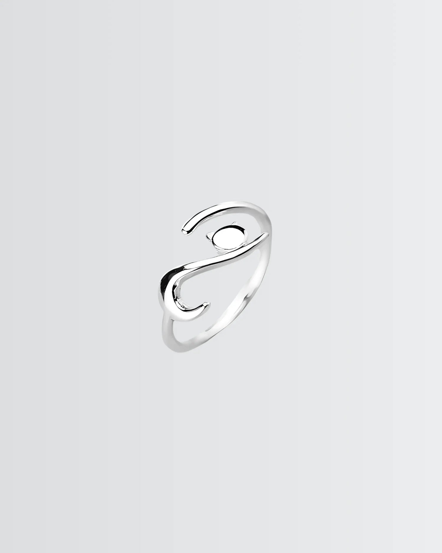 Curvaceous Kitty Ring -  Silver Ring by BLINGLANE