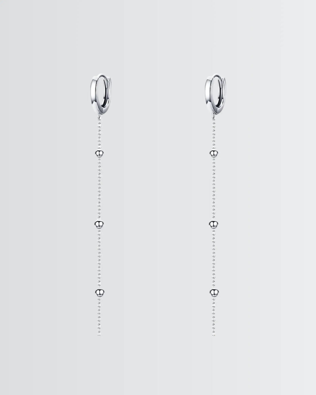 Dainty Drape Hoops Earrings - Silver Earrings by BLINGLANE