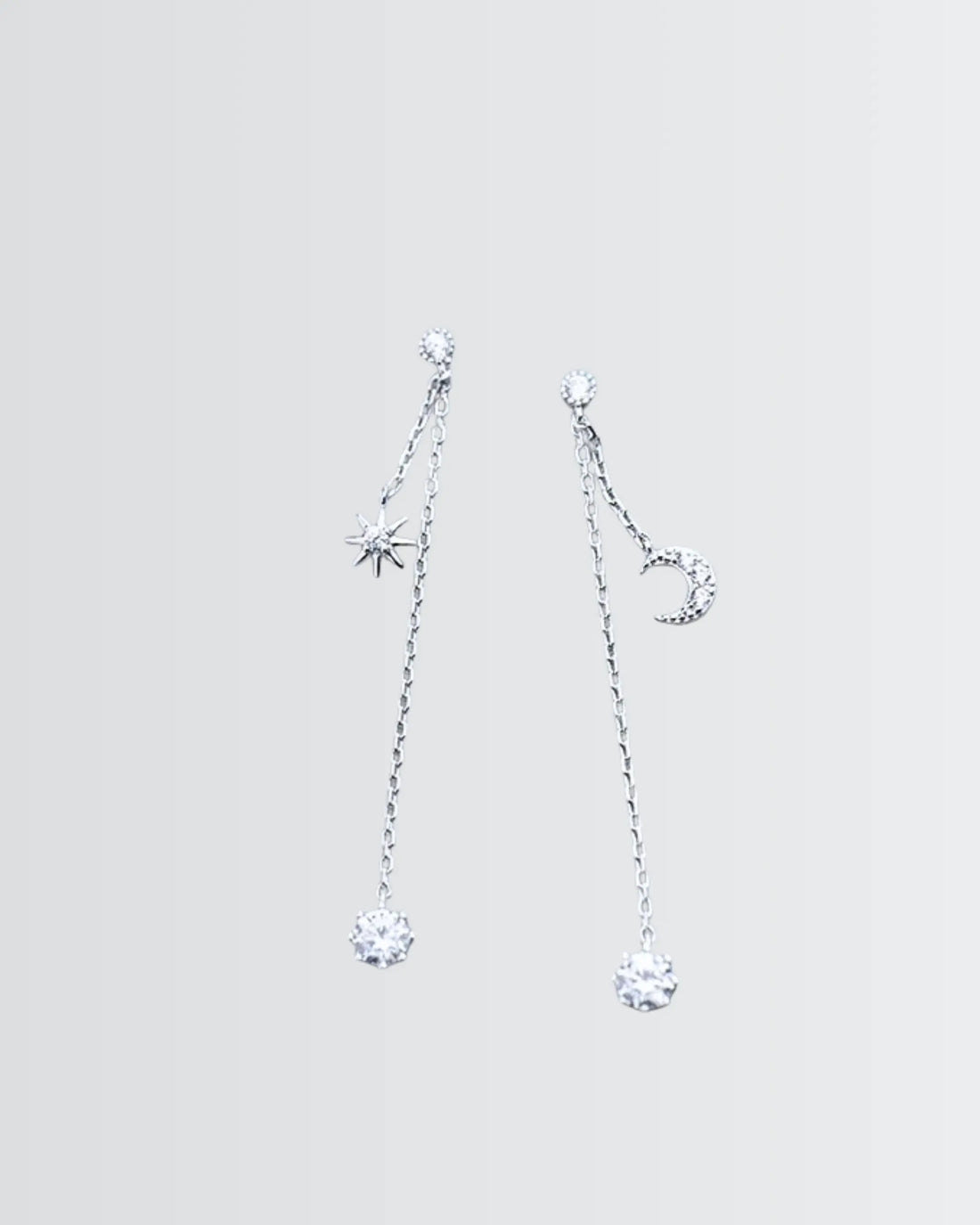 Eclipse Charm Earrings -  Silver Earrings by BLINGLANE