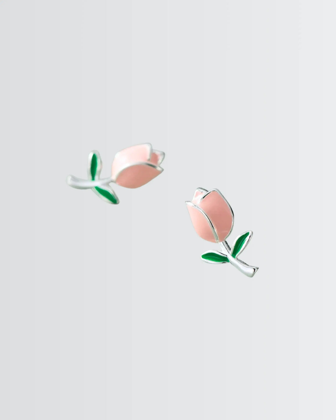 Elite Tulip Studs - Silver Earrings by BLINGLANE