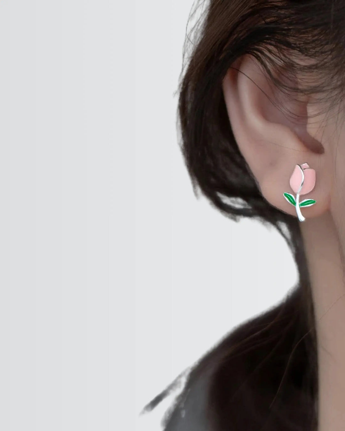 Elite Tulip Studs -  Silver Earrings by BLINGLANE