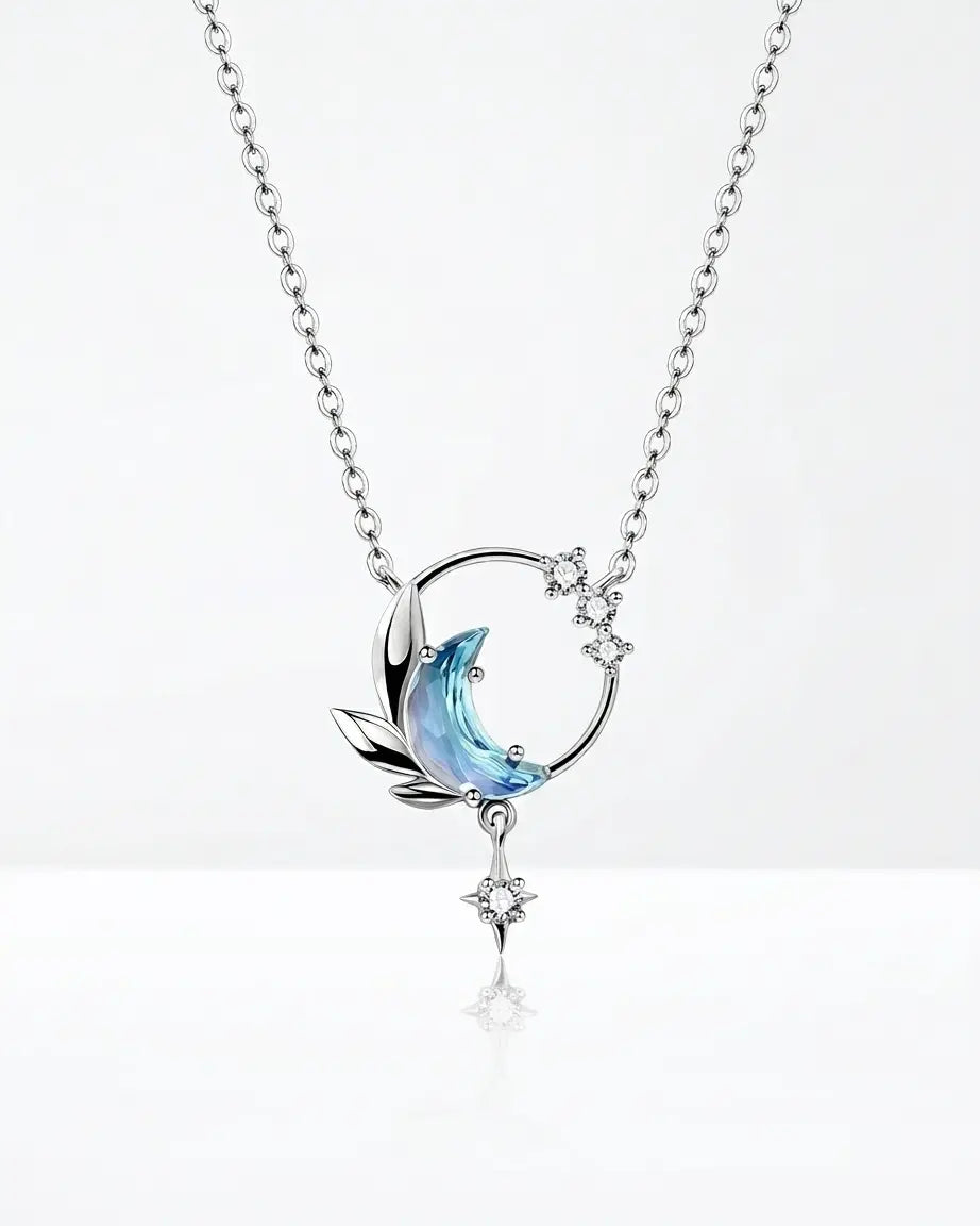 Enchanted Moon Elite Necklace -  Silver Necklace by BLINGLANE