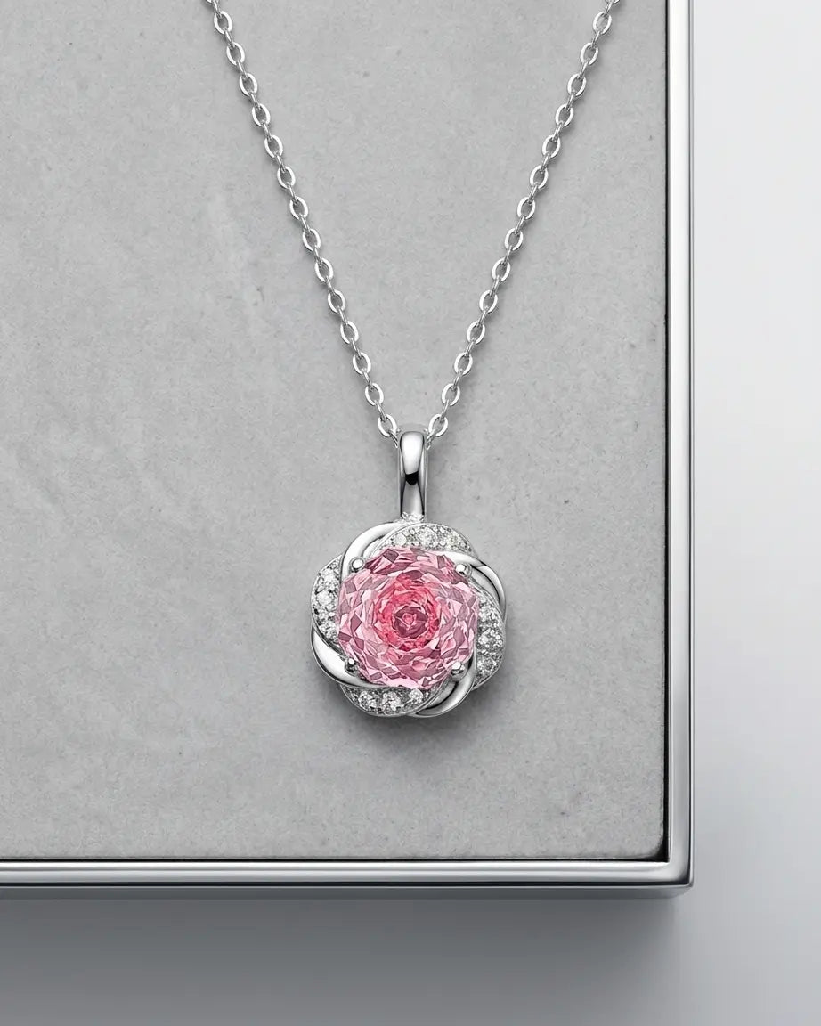 Faceted Grace Sparkling Necklace -  Silver Necklace by BLINGLANE
