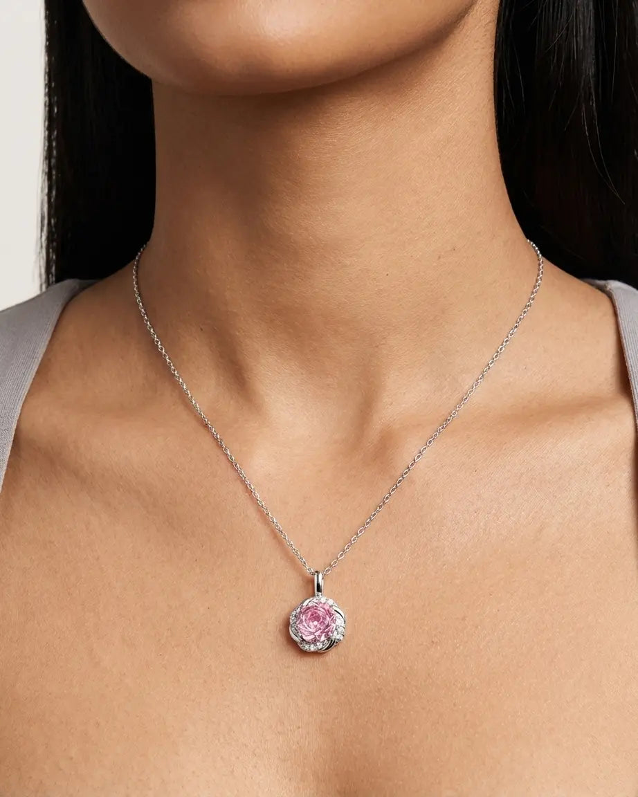 Faceted Grace Sparkling Necklace -  Silver Necklace by BLINGLANE