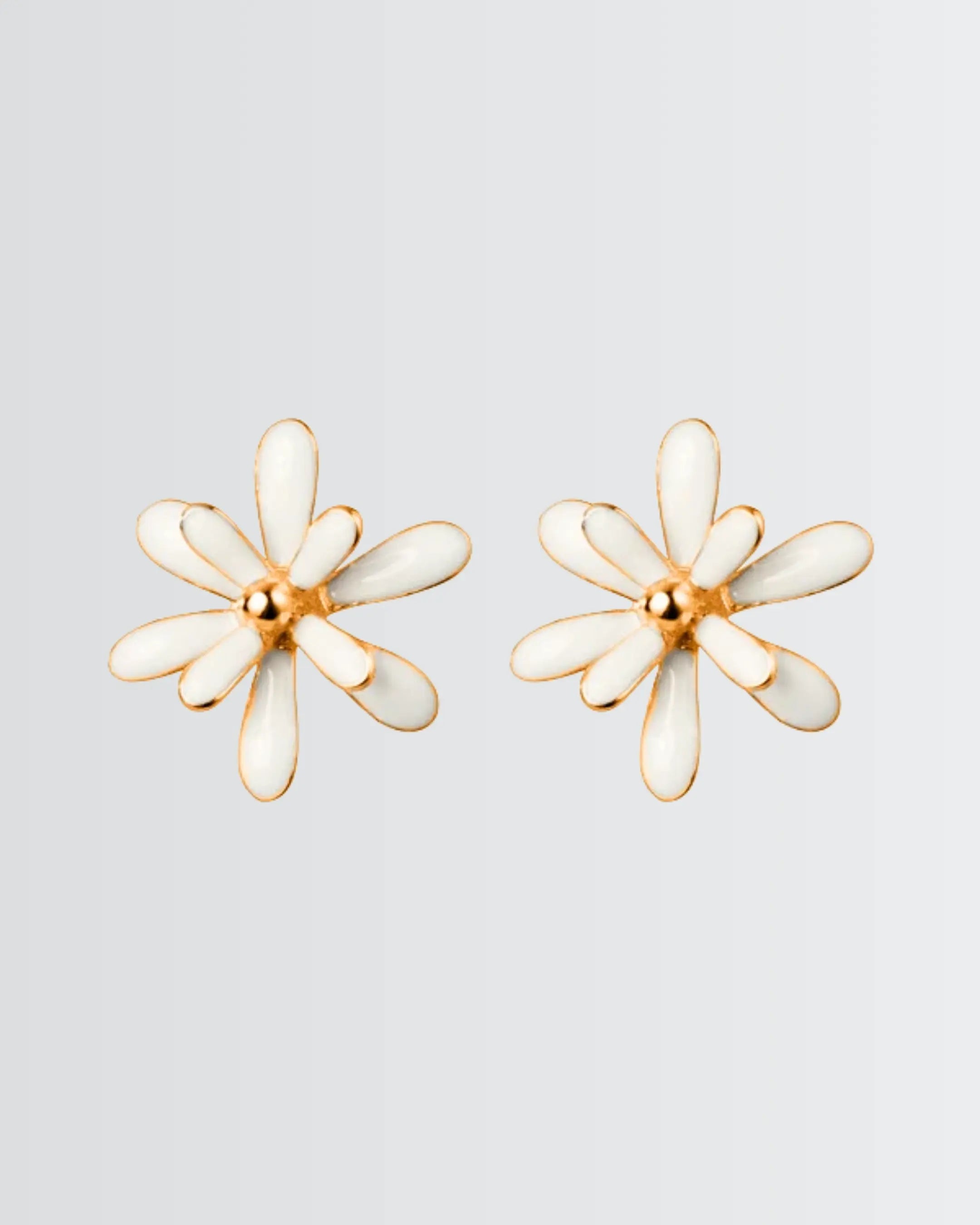 Fluttering Daisies Studs -  Silver Earrings by BLINGLANE