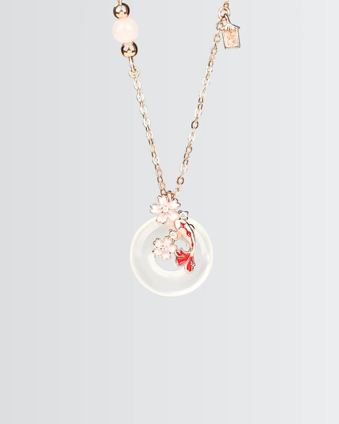 Fortune In Flow Koi Necklace - Silver Necklace by BLINGLANE