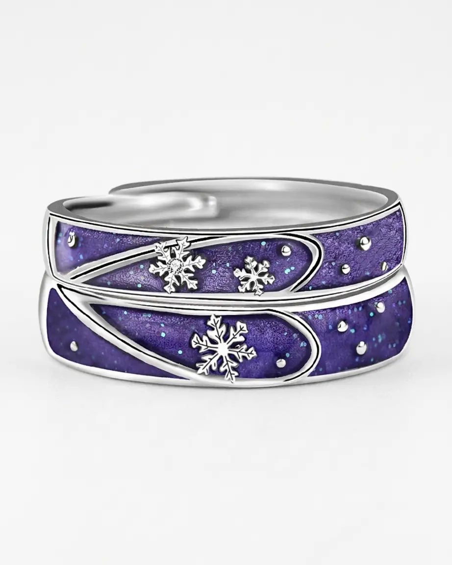 Frozen In Time Together Love Bands -  Silver Ring by BLINGLANE