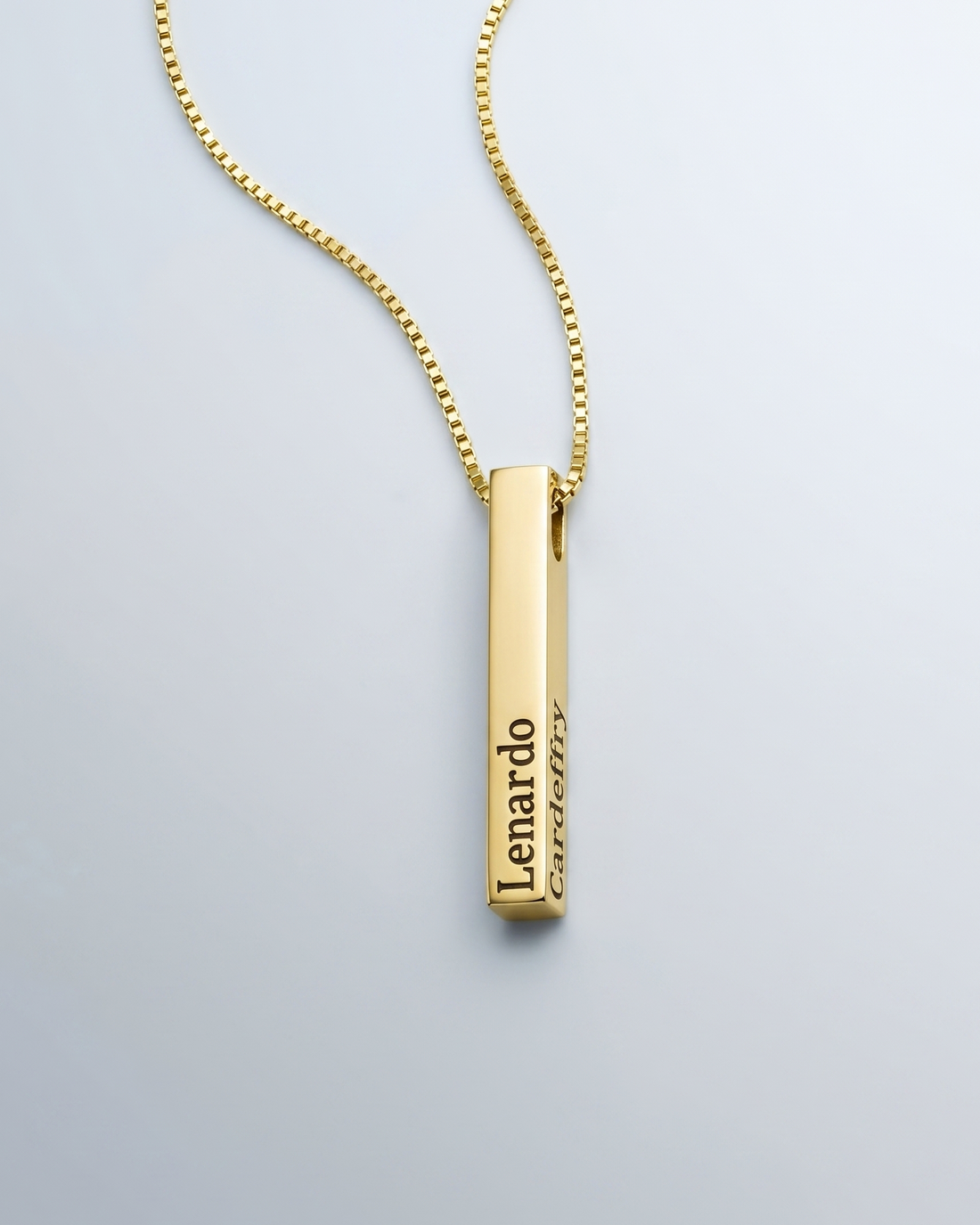 Personalize Your Name Vertical Bar Necklace