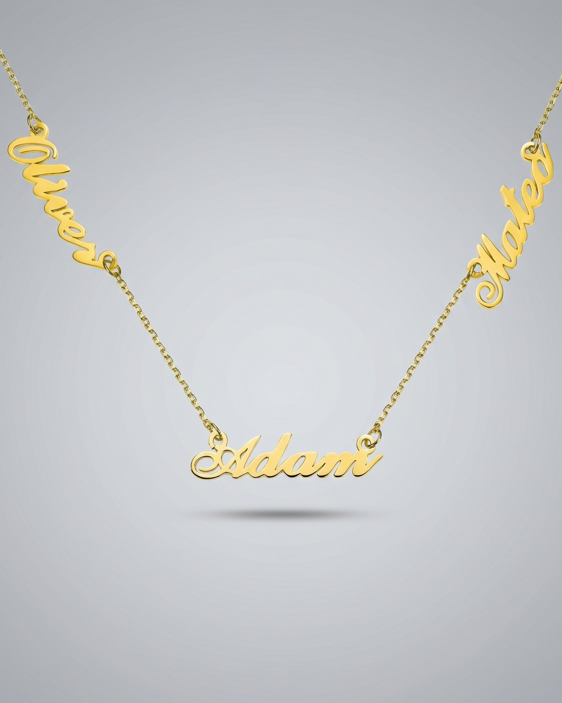 Personalize Three Names Necklace