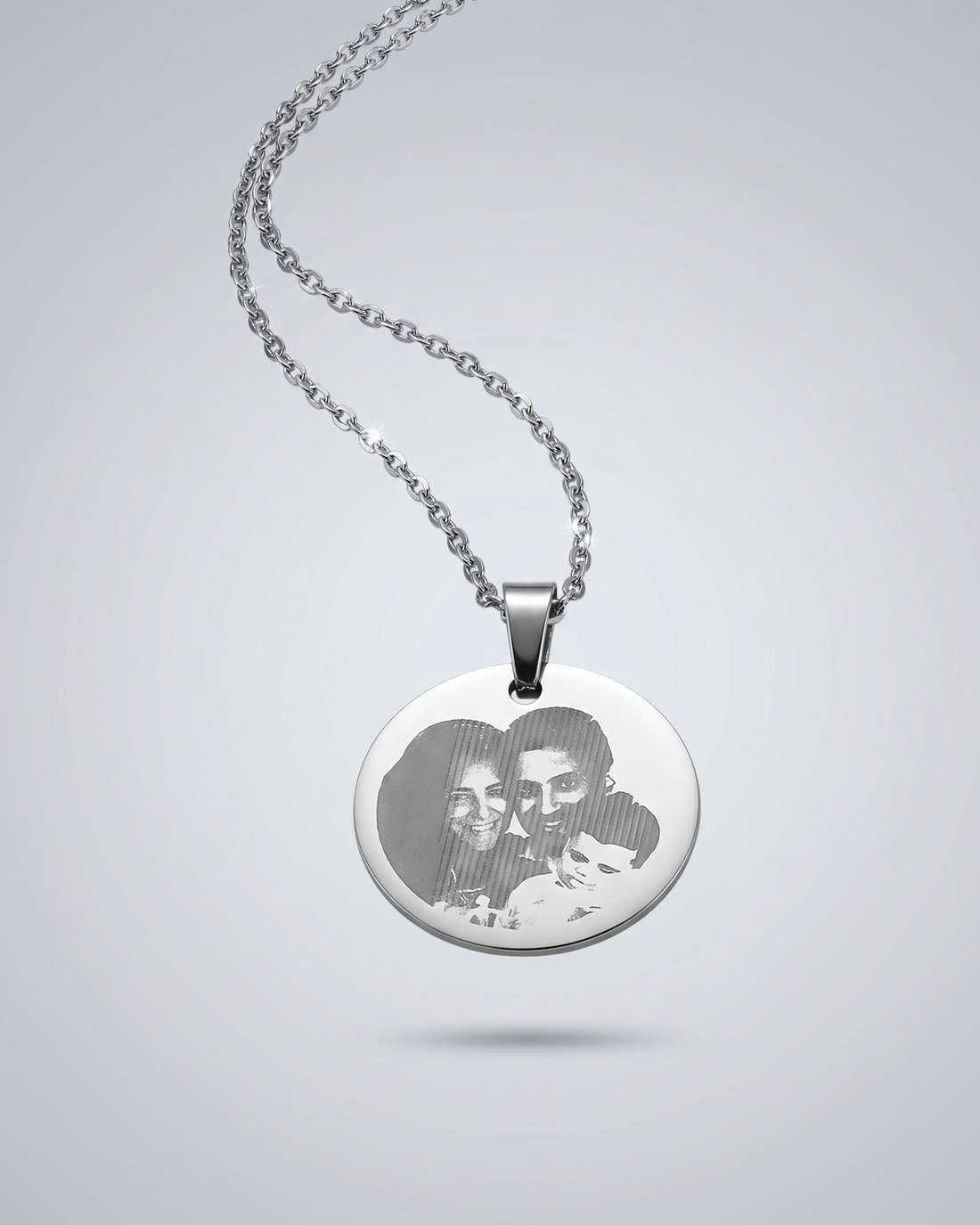 Personalize Your Photo & Message Engraved Necklace