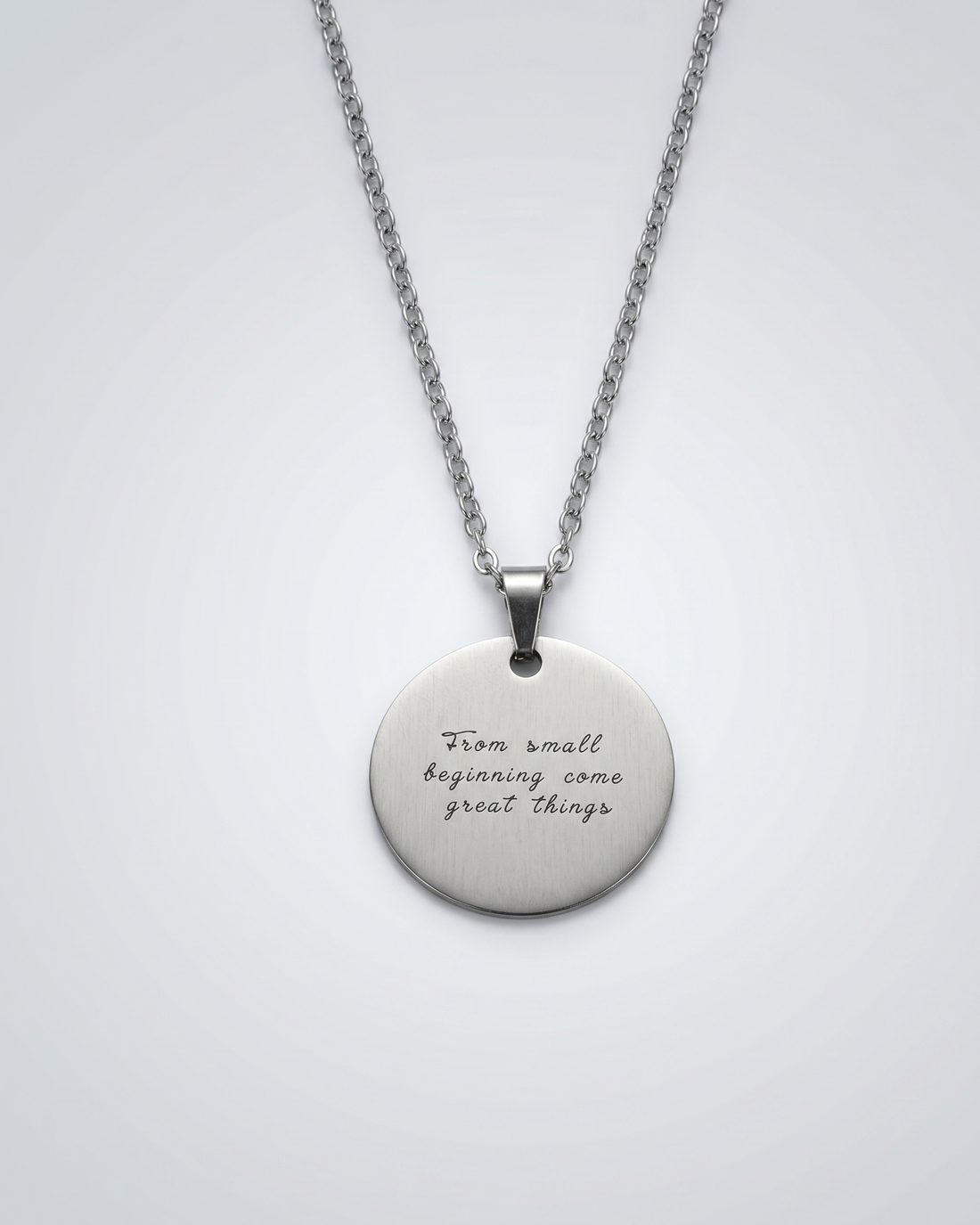 Personalize Your Photo &amp; Message Engraved Necklace