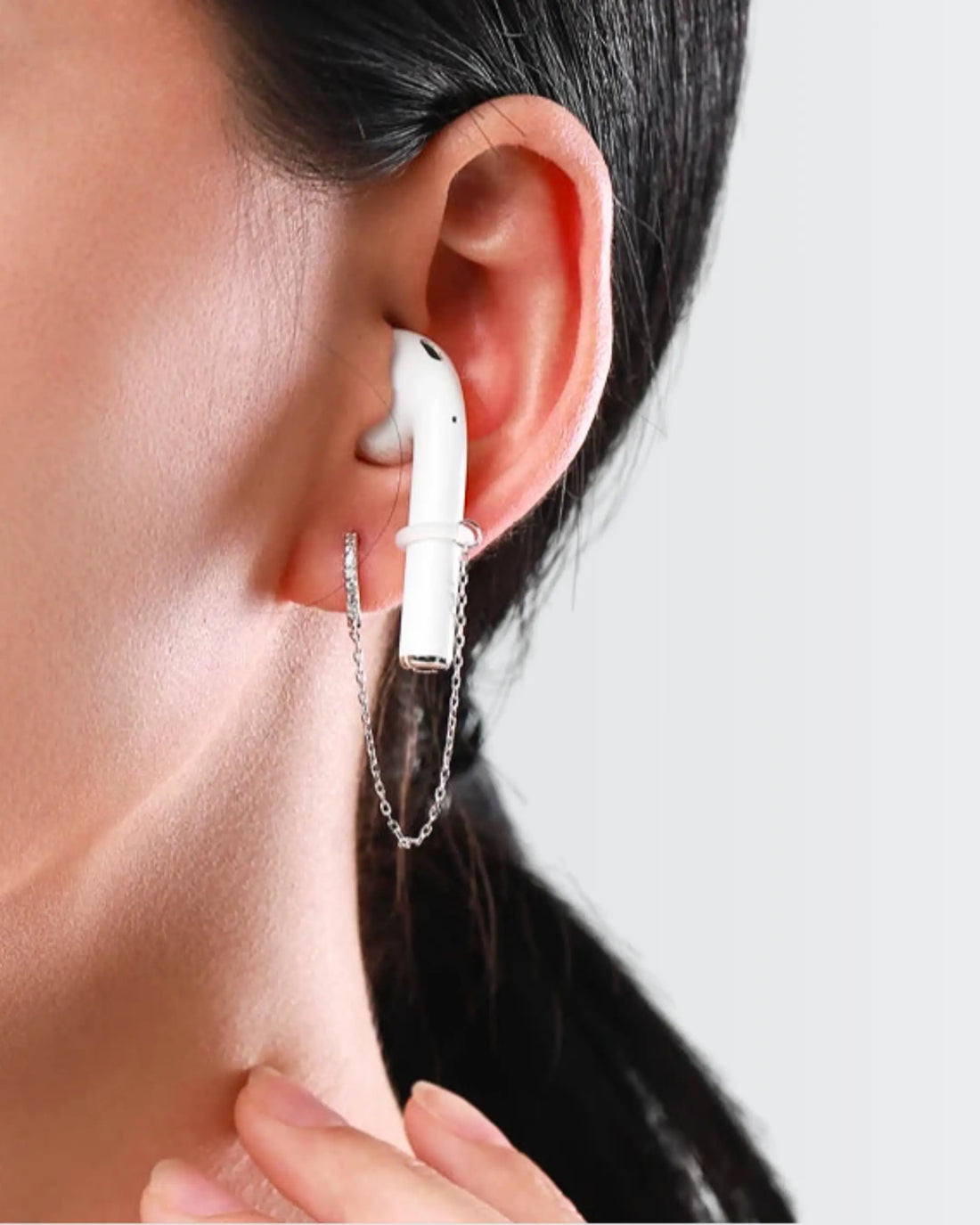 GlamGrip AirPods Earrings -  Silver Earrings by BLINGLANE
