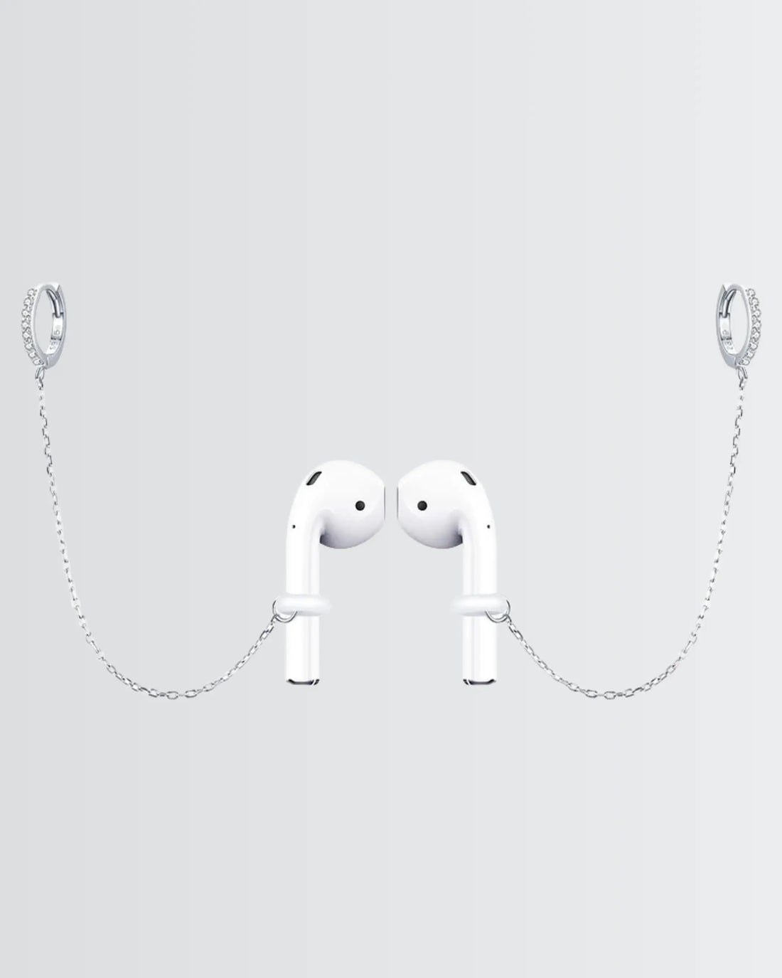 GlamGrip AirPods Earrings -  Silver Earrings by BLINGLANE