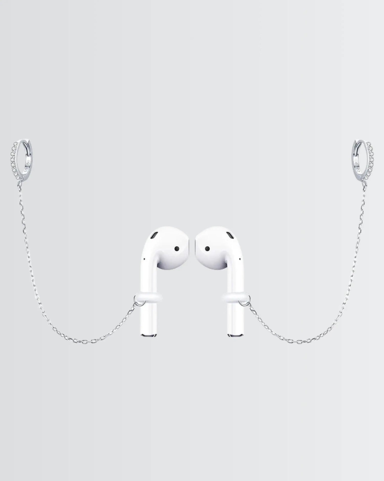 GlamGrip AirPods Earrings -  Silver Earrings by BLINGLANE