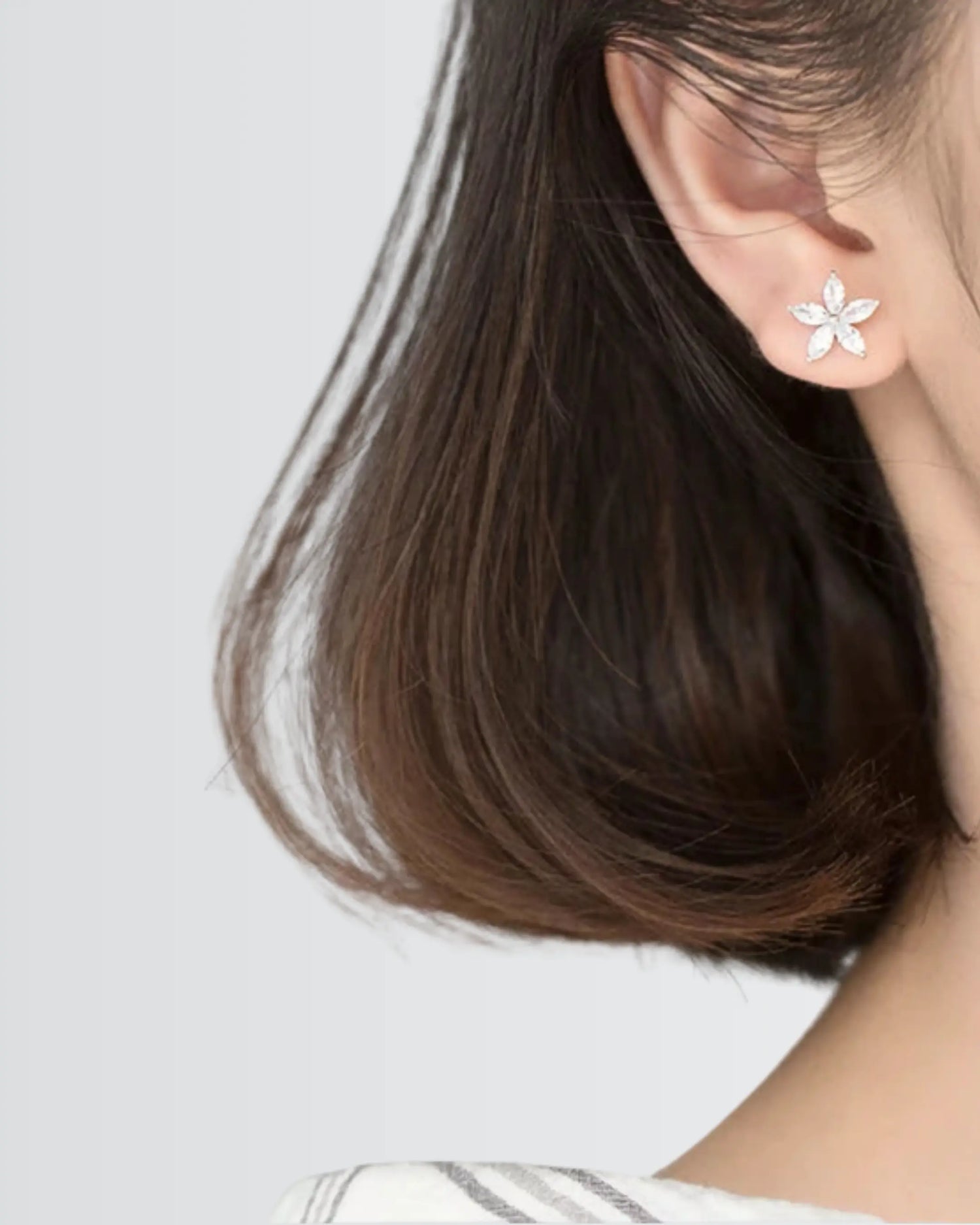 Glamorous Floral Cuff Earrings -  Silver Earrings by BLINGLANE