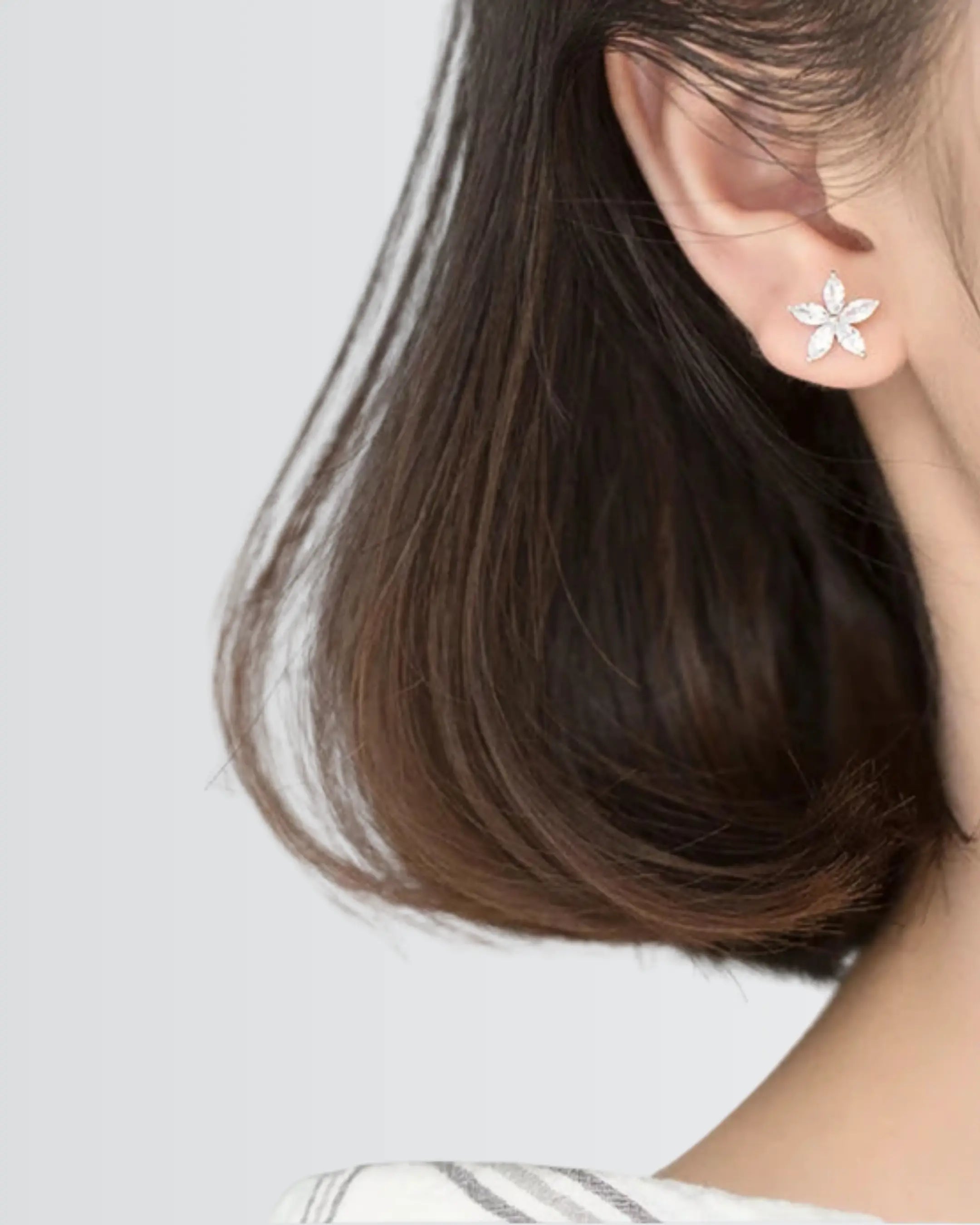 Glamorous Floral Cuff Earrings -  Silver Earrings by BLINGLANE