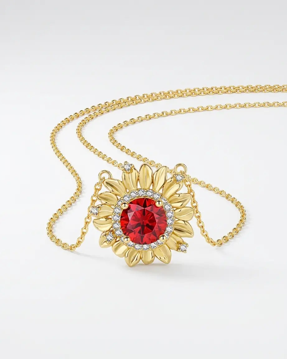 Golden Radiance Necklace -  Silver Necklace by BLINGLANE