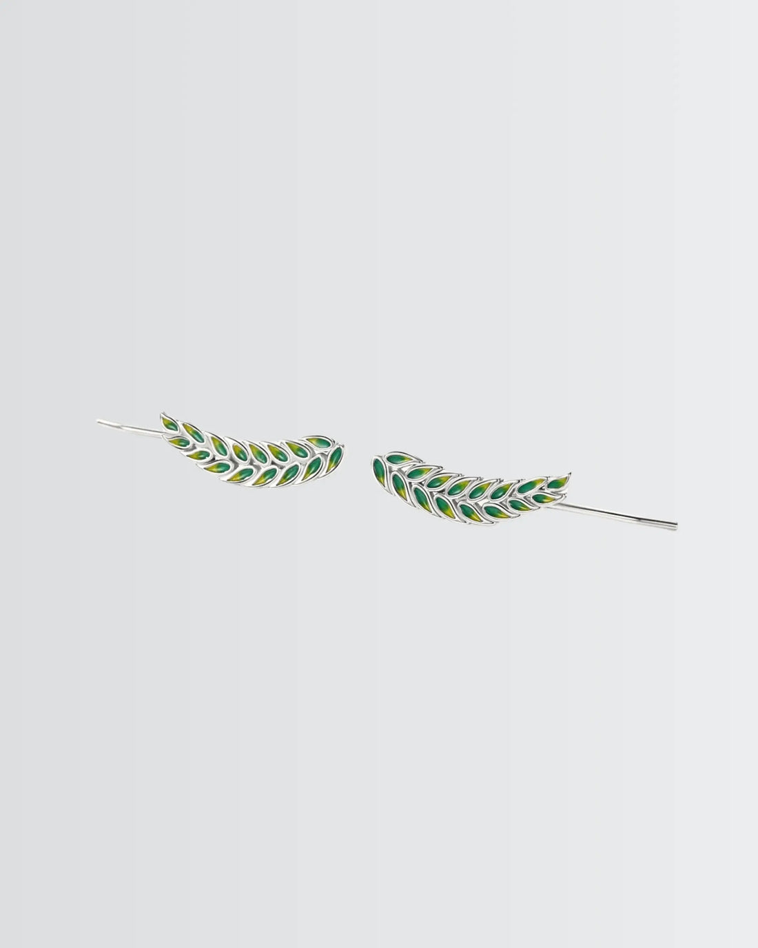 Graced By Flora Ear Climbers - Silver Earrings by BLINGLANE